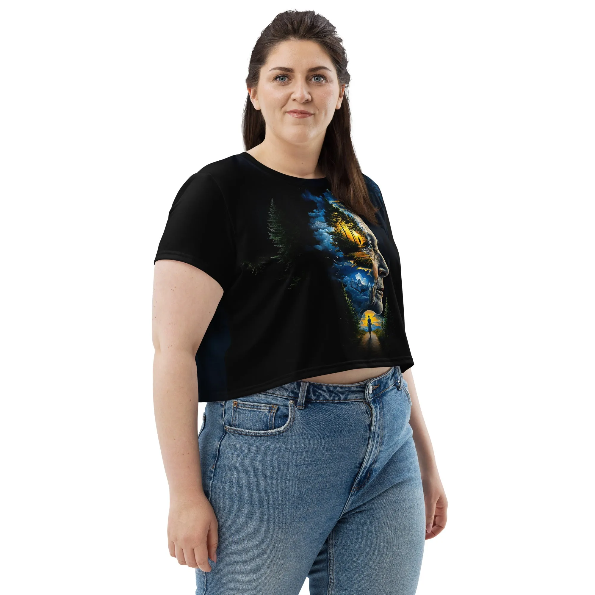 A Golden’s Grace Edition 1: Dual Harmony All-Over Print Crop Tee