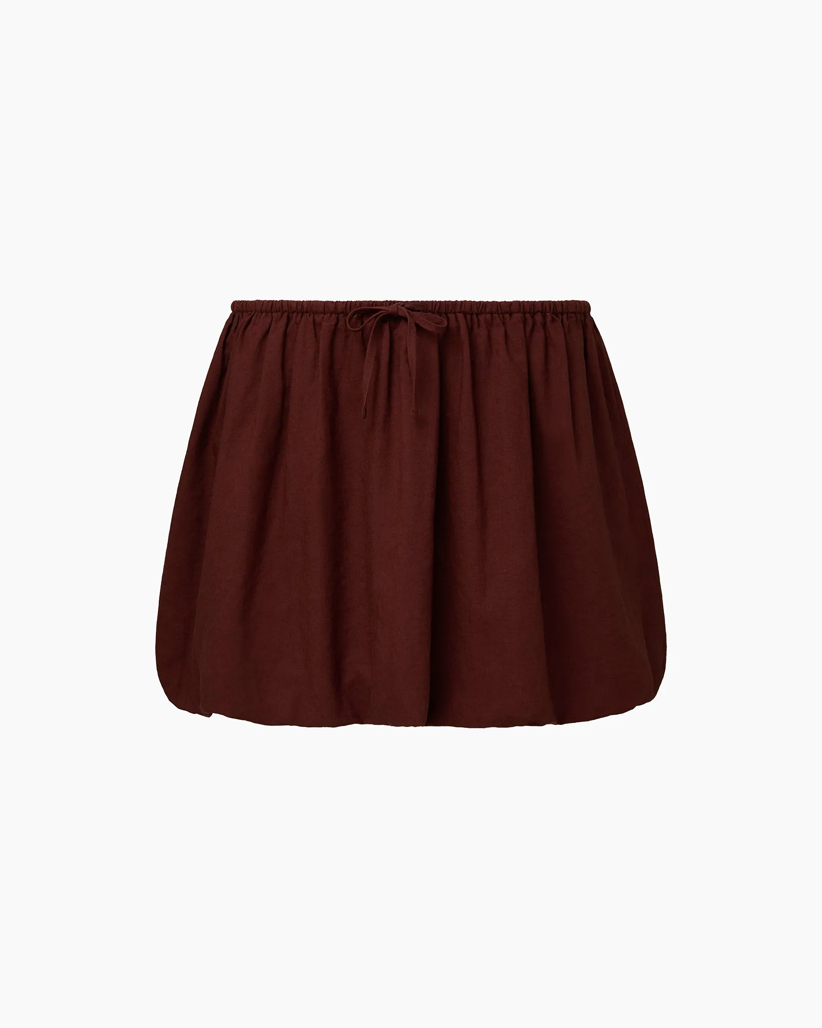 Air Linen Bubble Mini Skirt