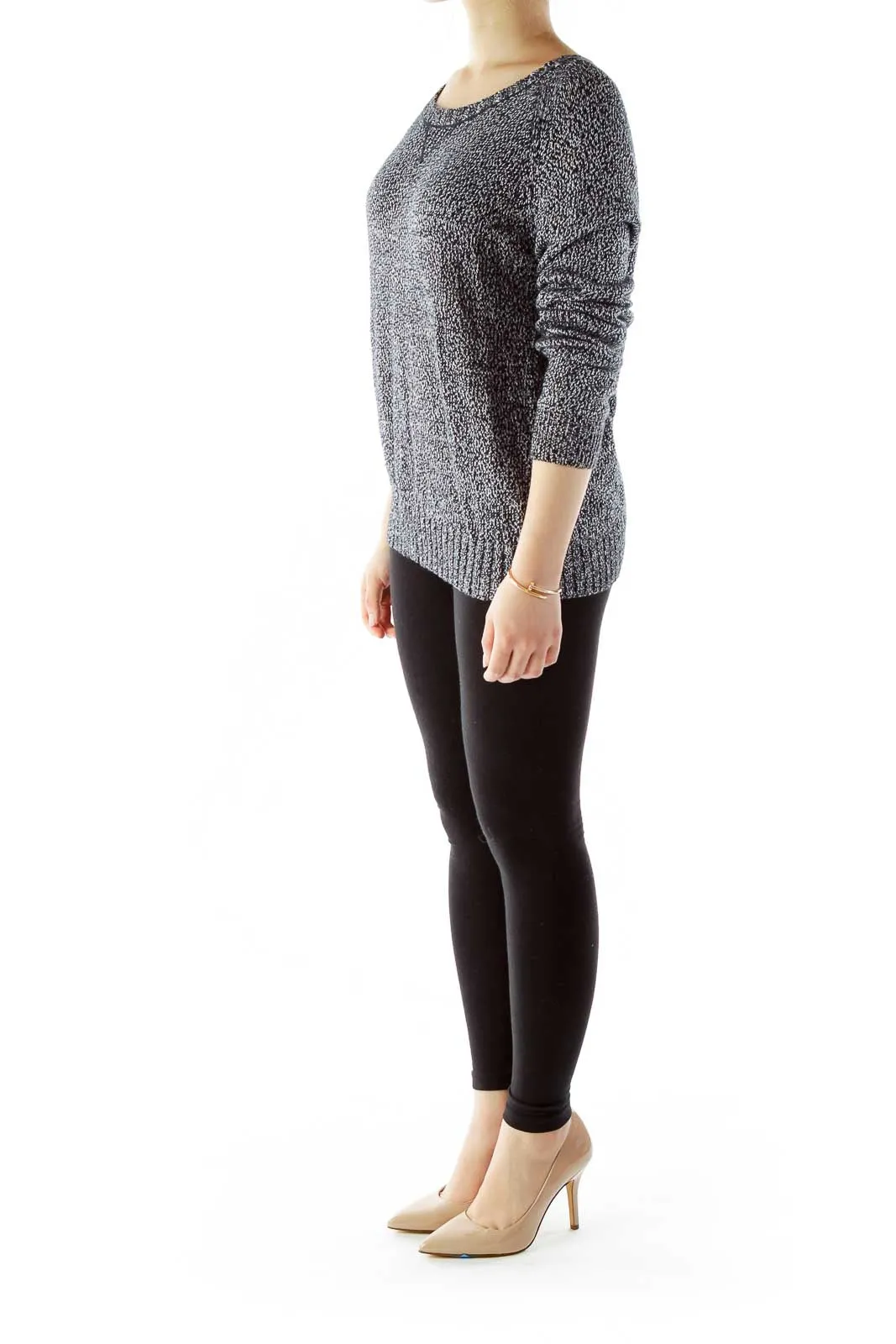 Black White Knit Sweater