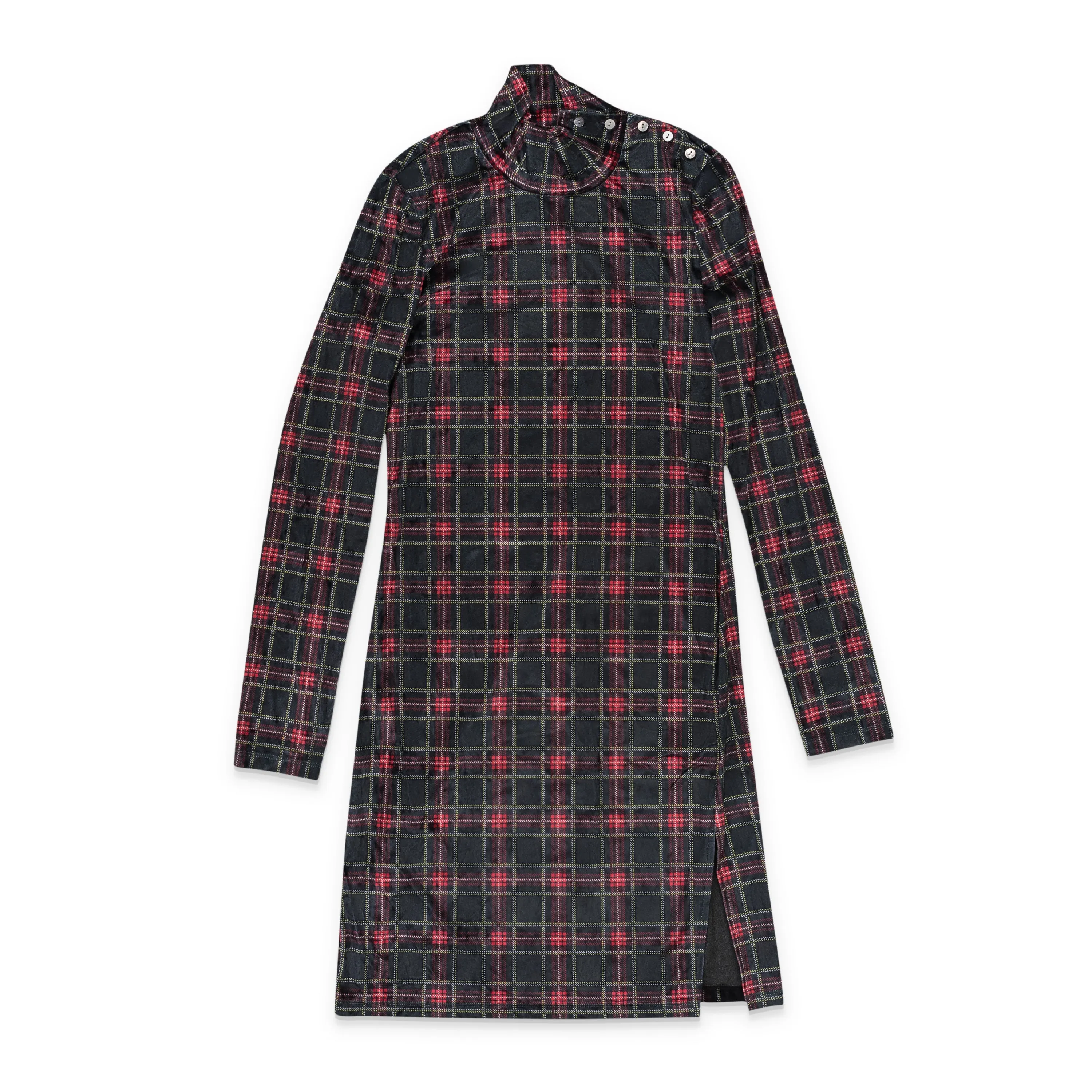 CALLIPYGIAN STRETCH PLAID NAVY MINI DRESS