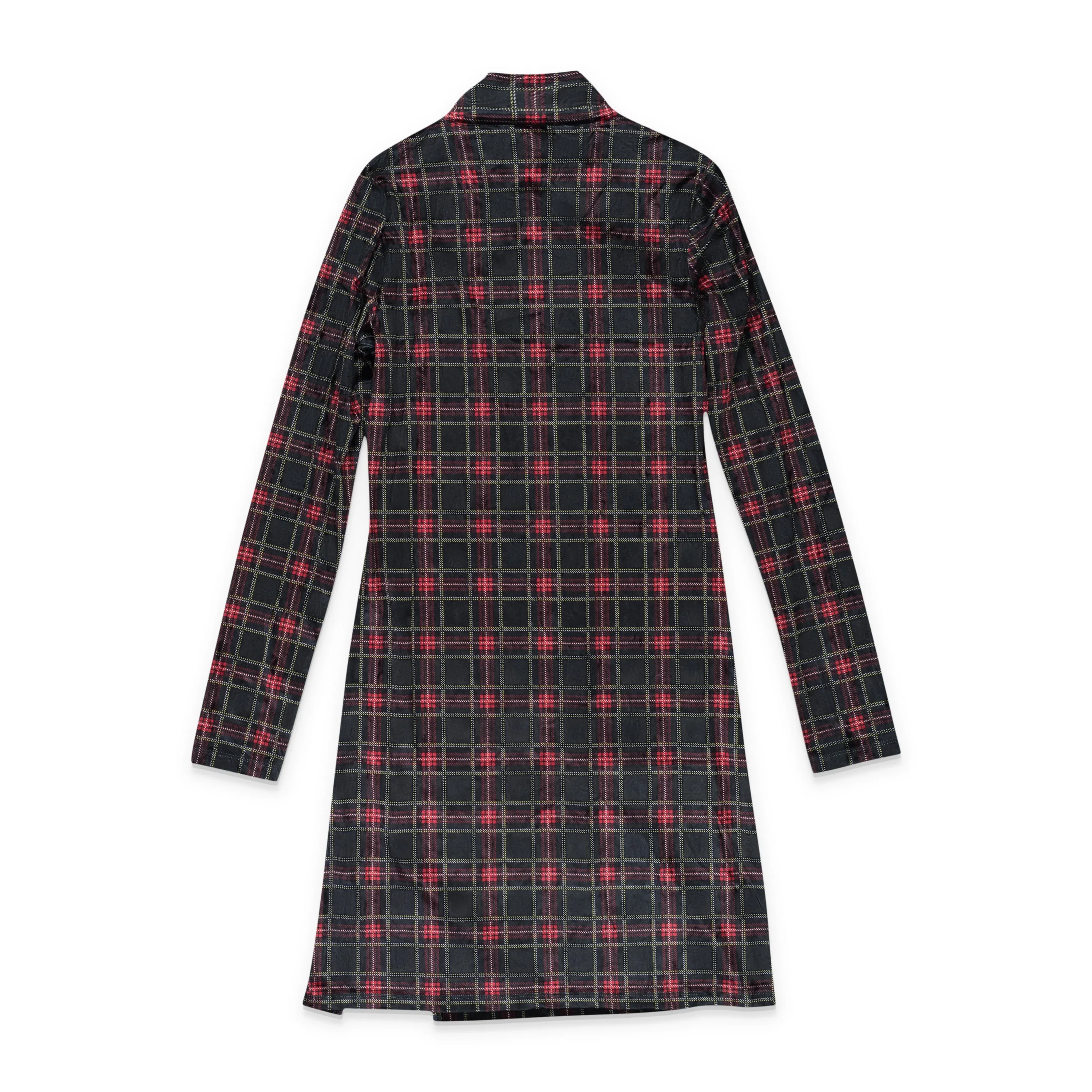 CALLIPYGIAN STRETCH PLAID NAVY MINI DRESS