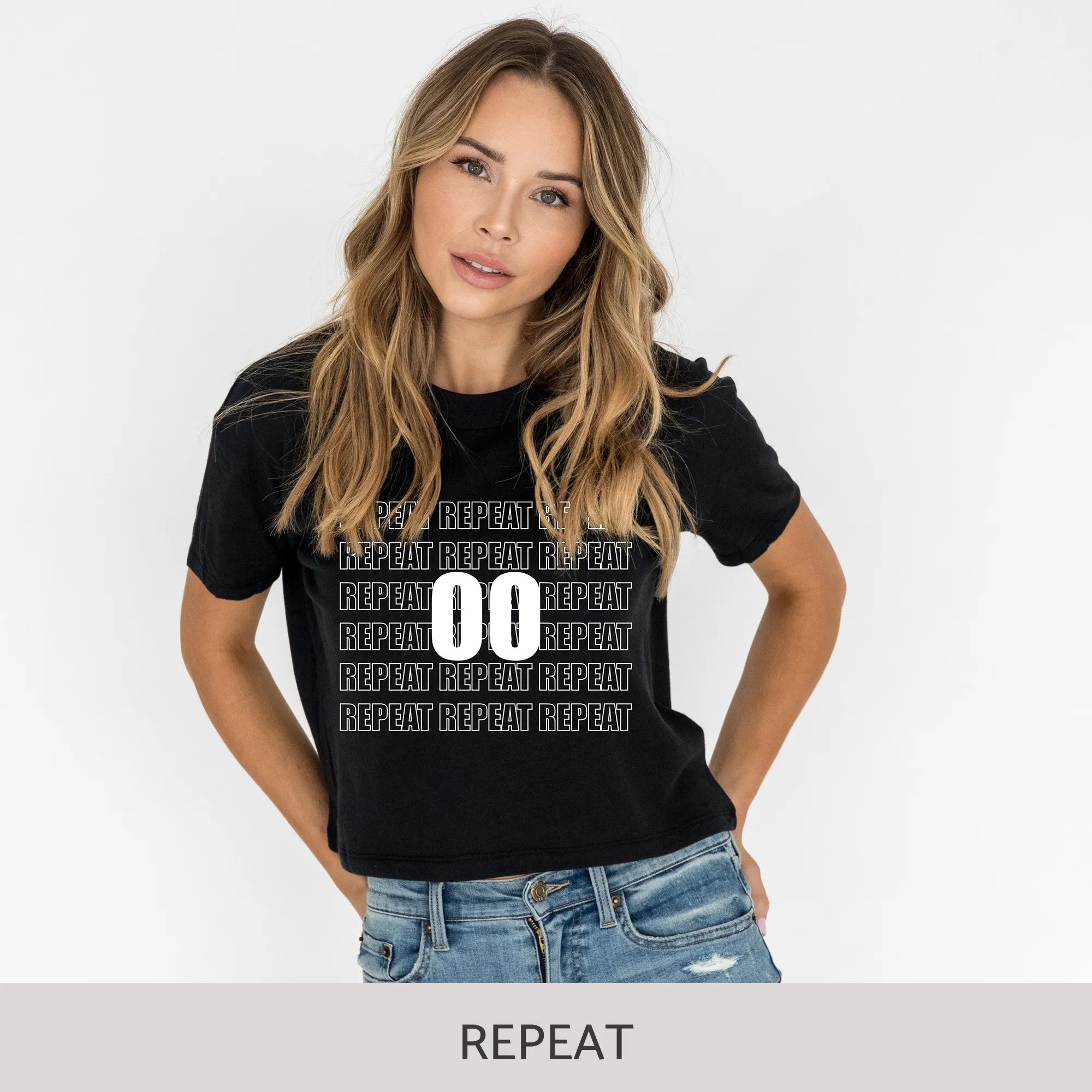 Crop Tee in Black