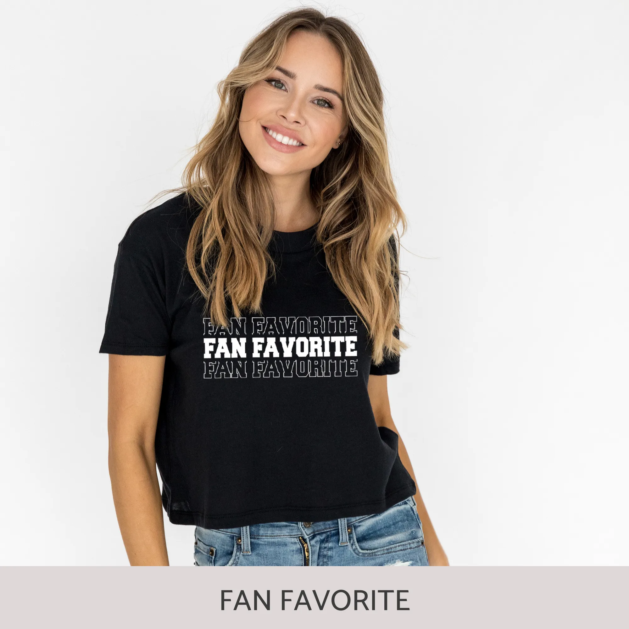 Crop Tee in Black