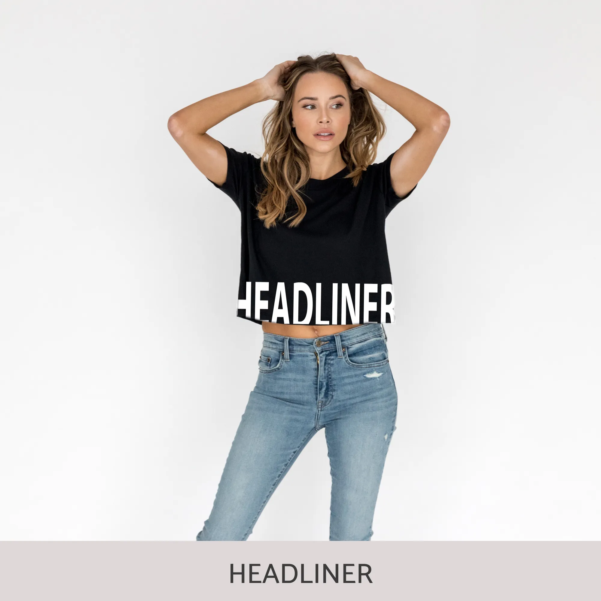 Crop Tee in Black