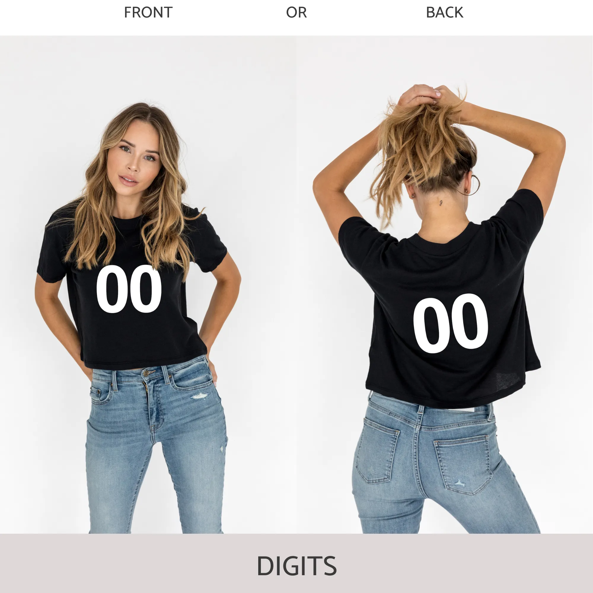 Crop Tee in Black