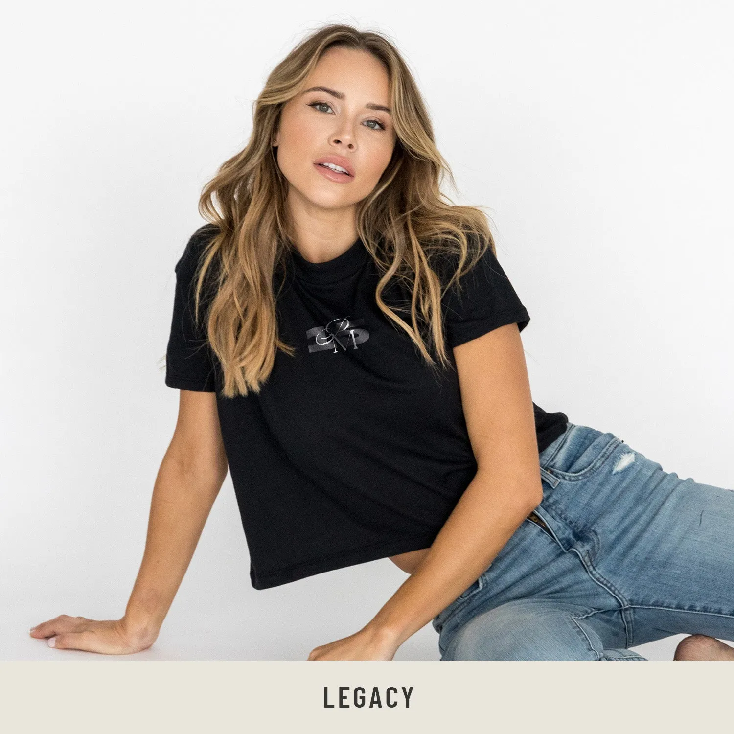 Crop Tee in Black
