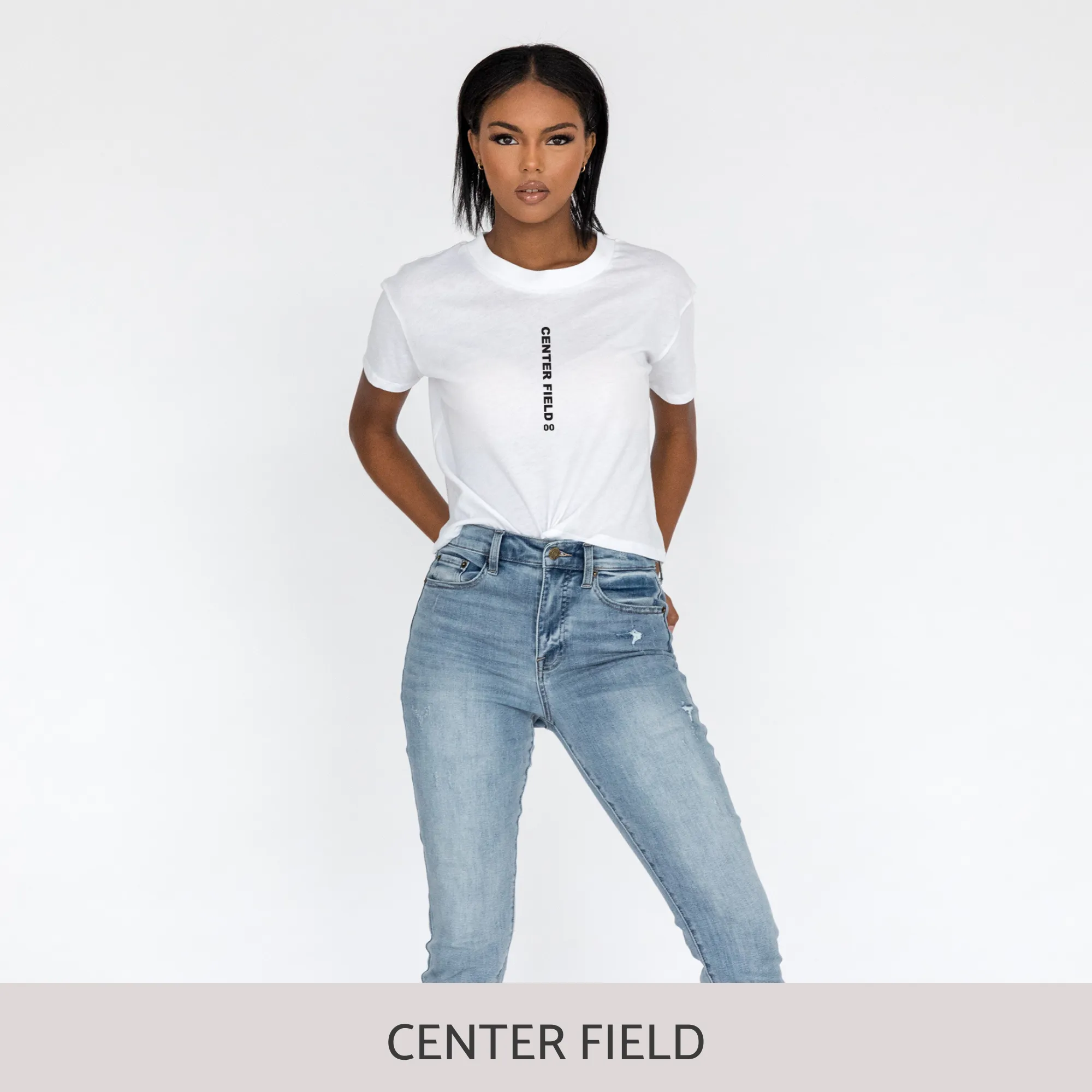 Crop Tee in White