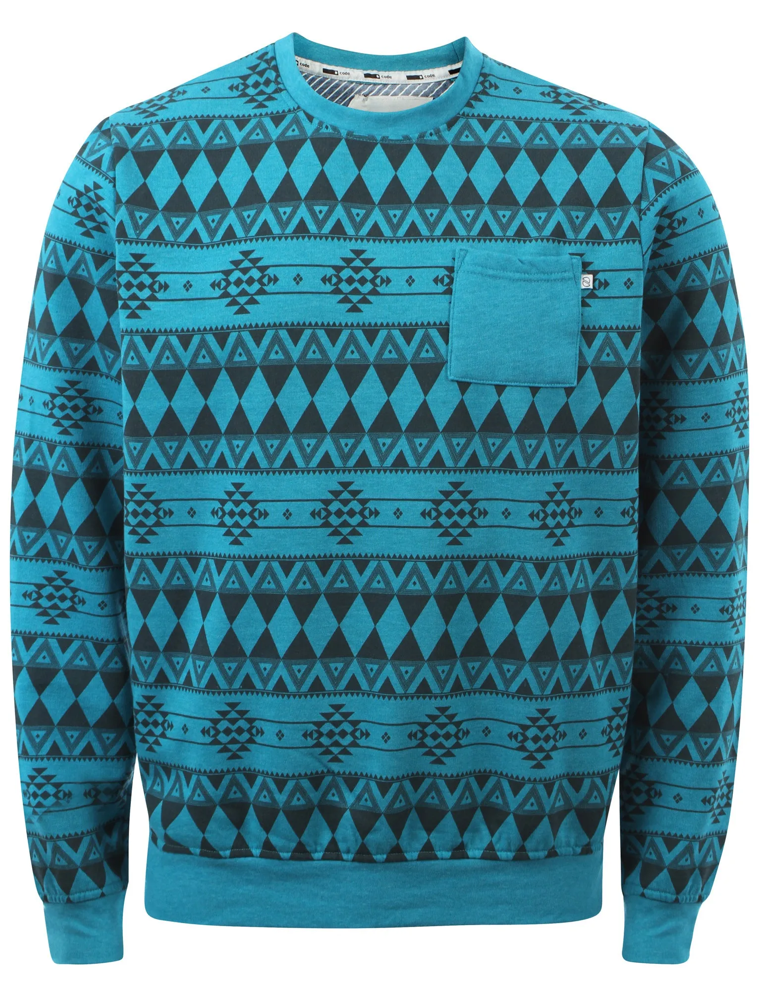 D-Code Jude crew neck sweatshirt in Mid Turq Marl