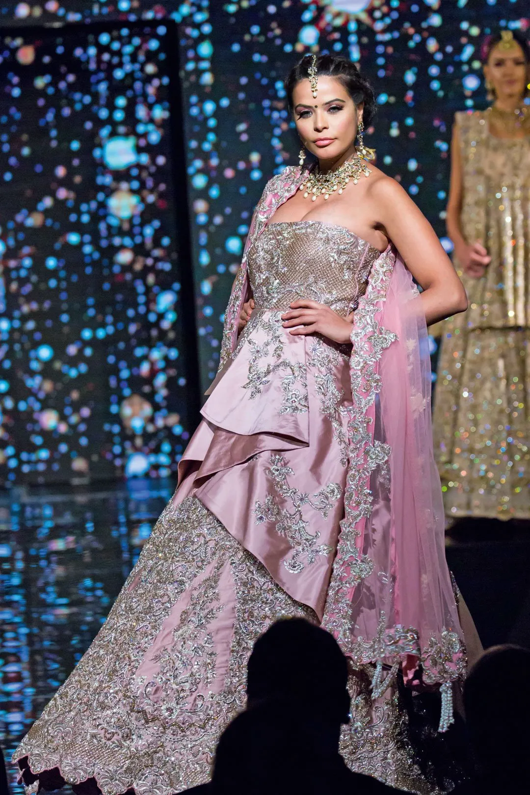 Designer Bridal Peplum in Mauve
