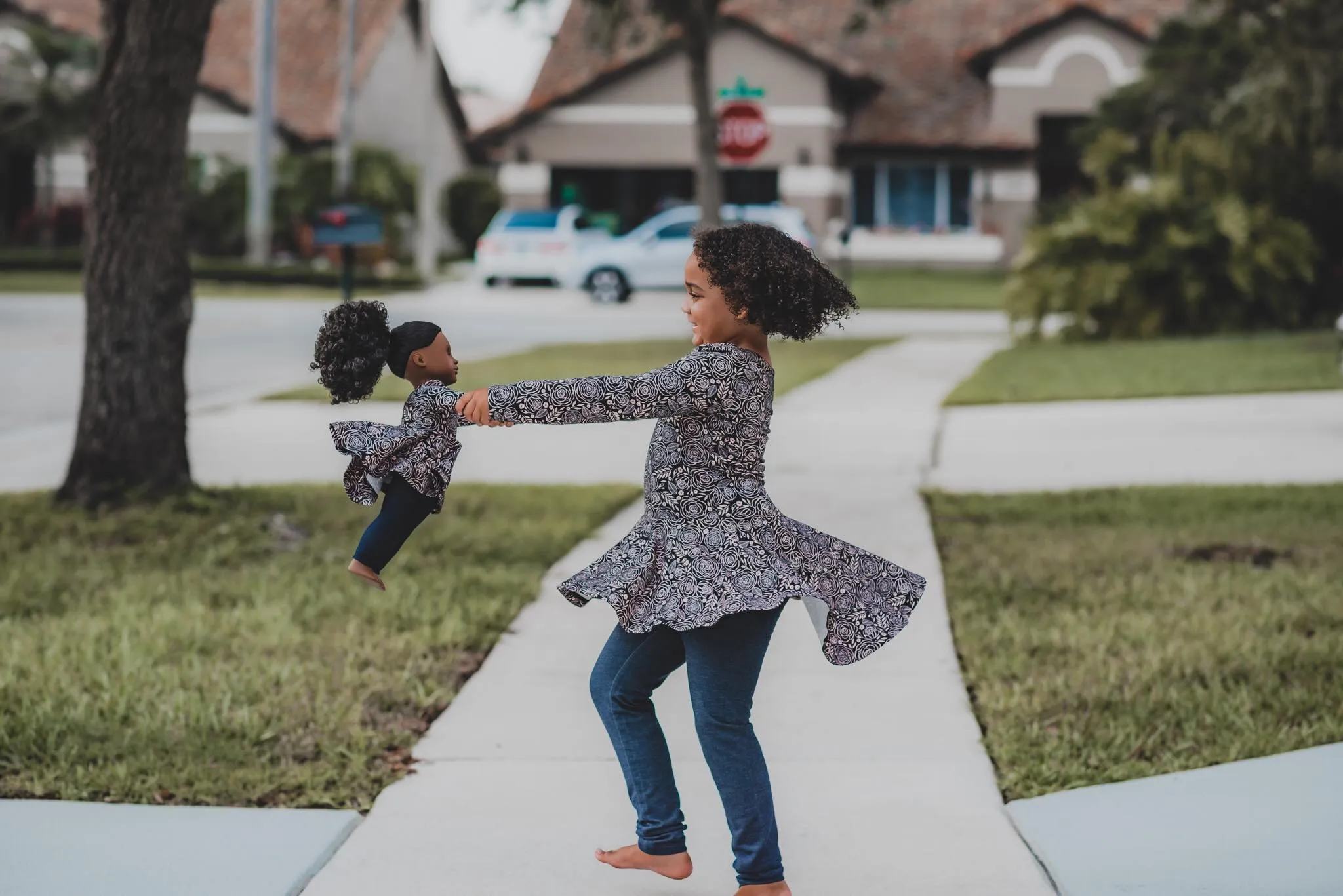 Dolly & Me Matching Mya Hi-Lo Peplum Top