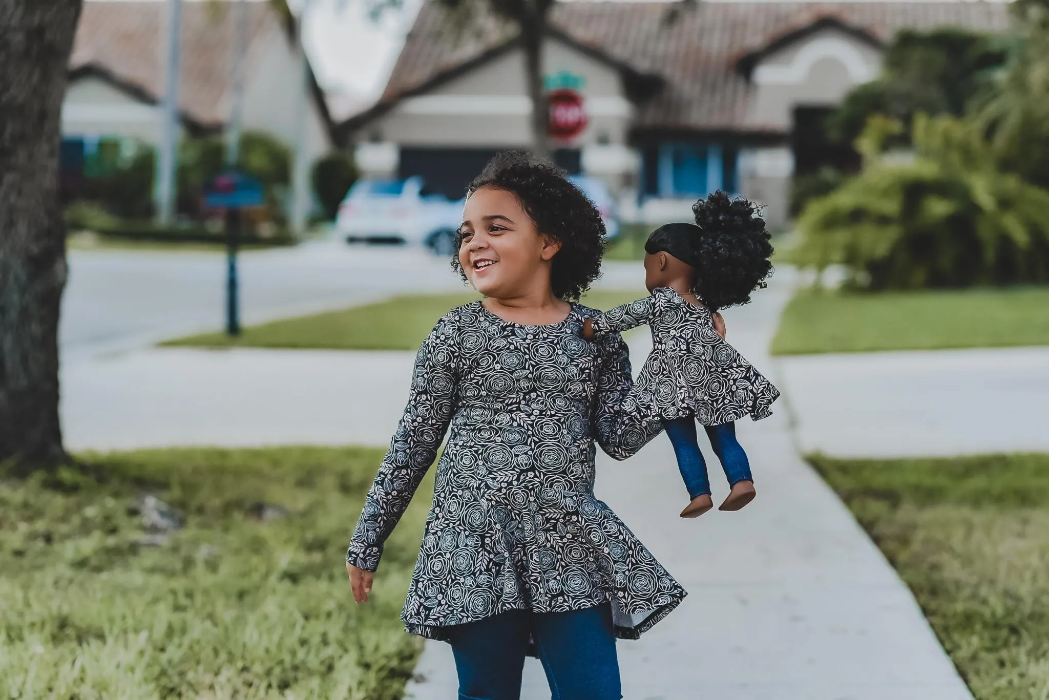 Dolly & Me Matching Mya Hi-Lo Peplum Top