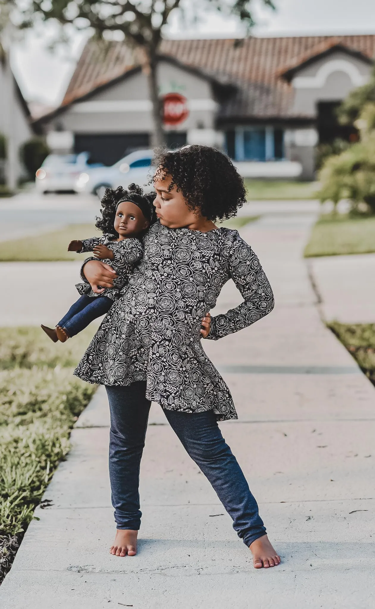 Dolly & Me Matching Mya Hi-Lo Peplum Top