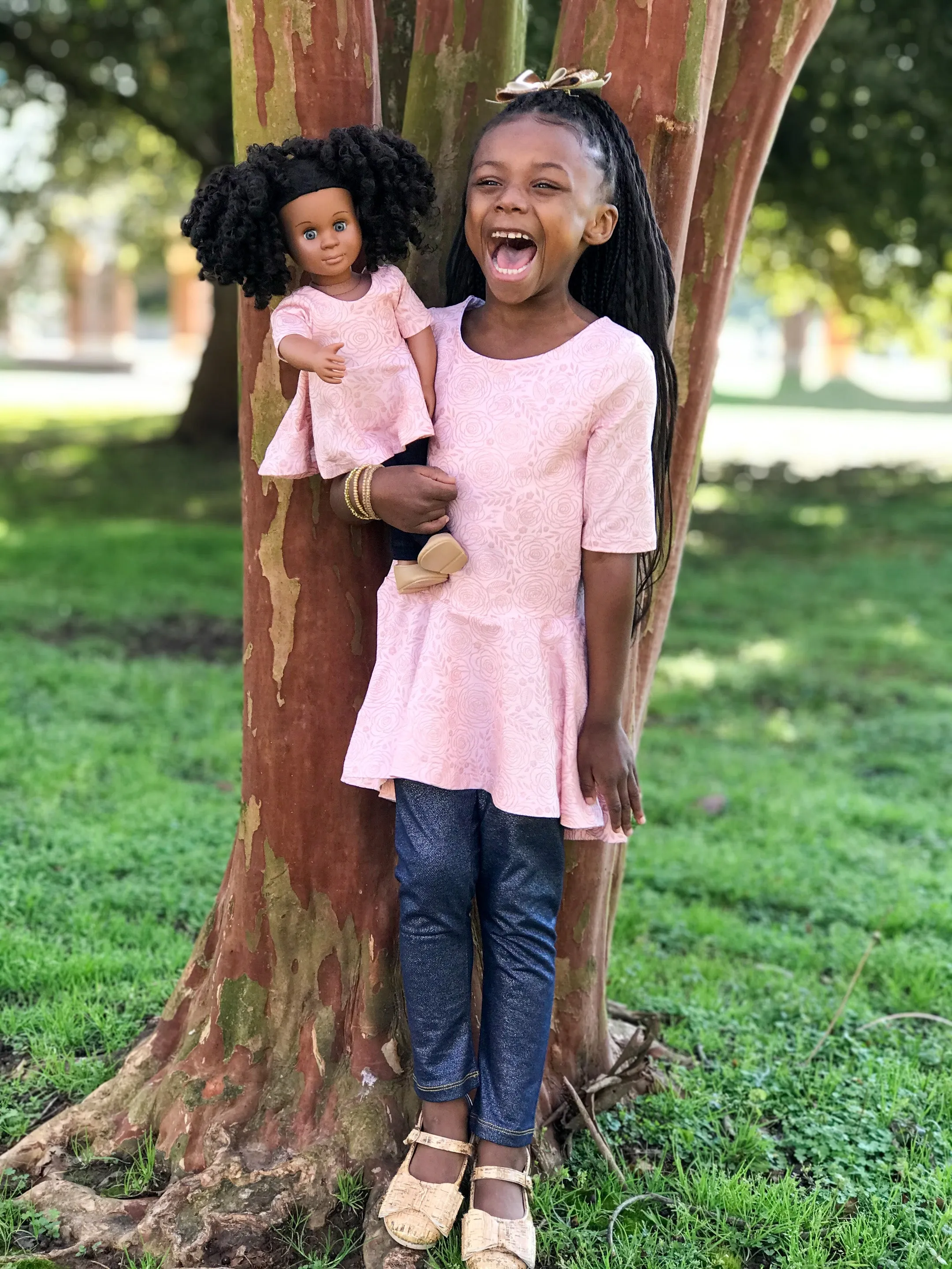 Dolly & Me Matching Mya Hi-Lo Peplum Top