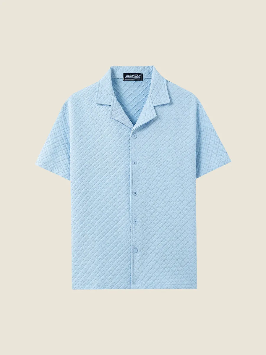 Embossed Jacquard Short Sleeve Shirt