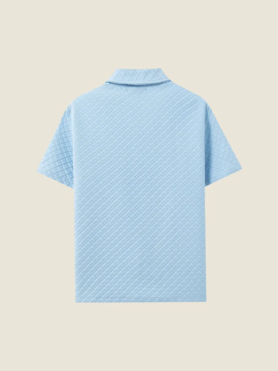Embossed Jacquard Short Sleeve Shirt