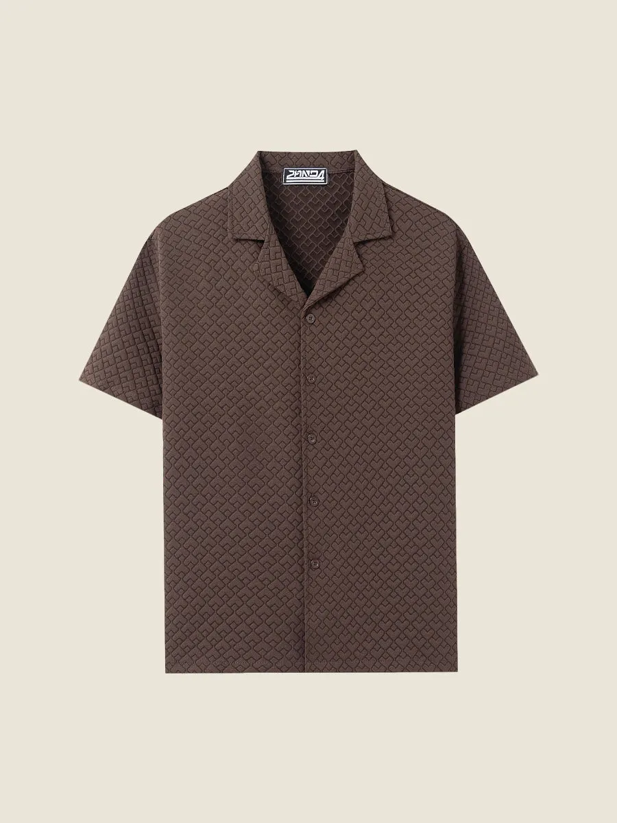 Embossed Jacquard Short Sleeve Shirt