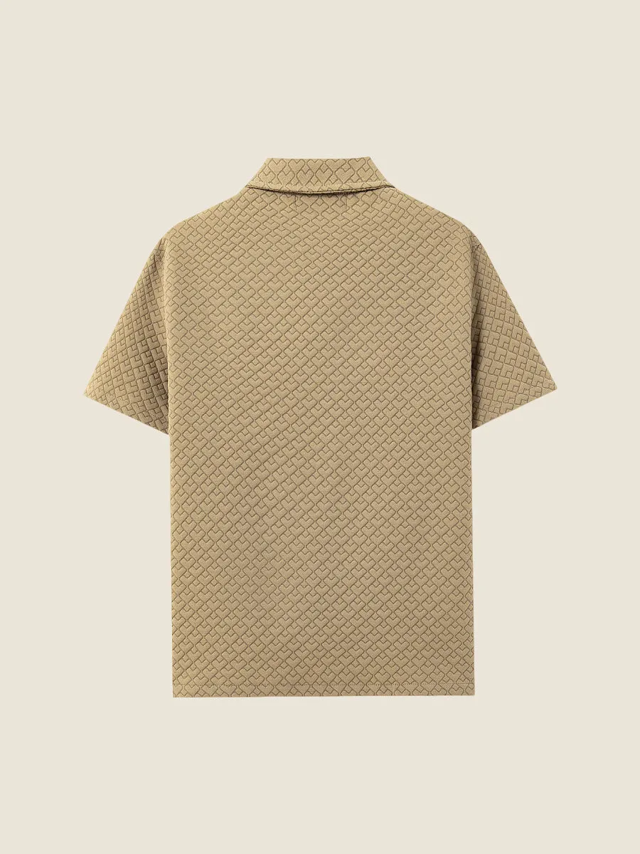 Embossed Jacquard Short Sleeve Shirt