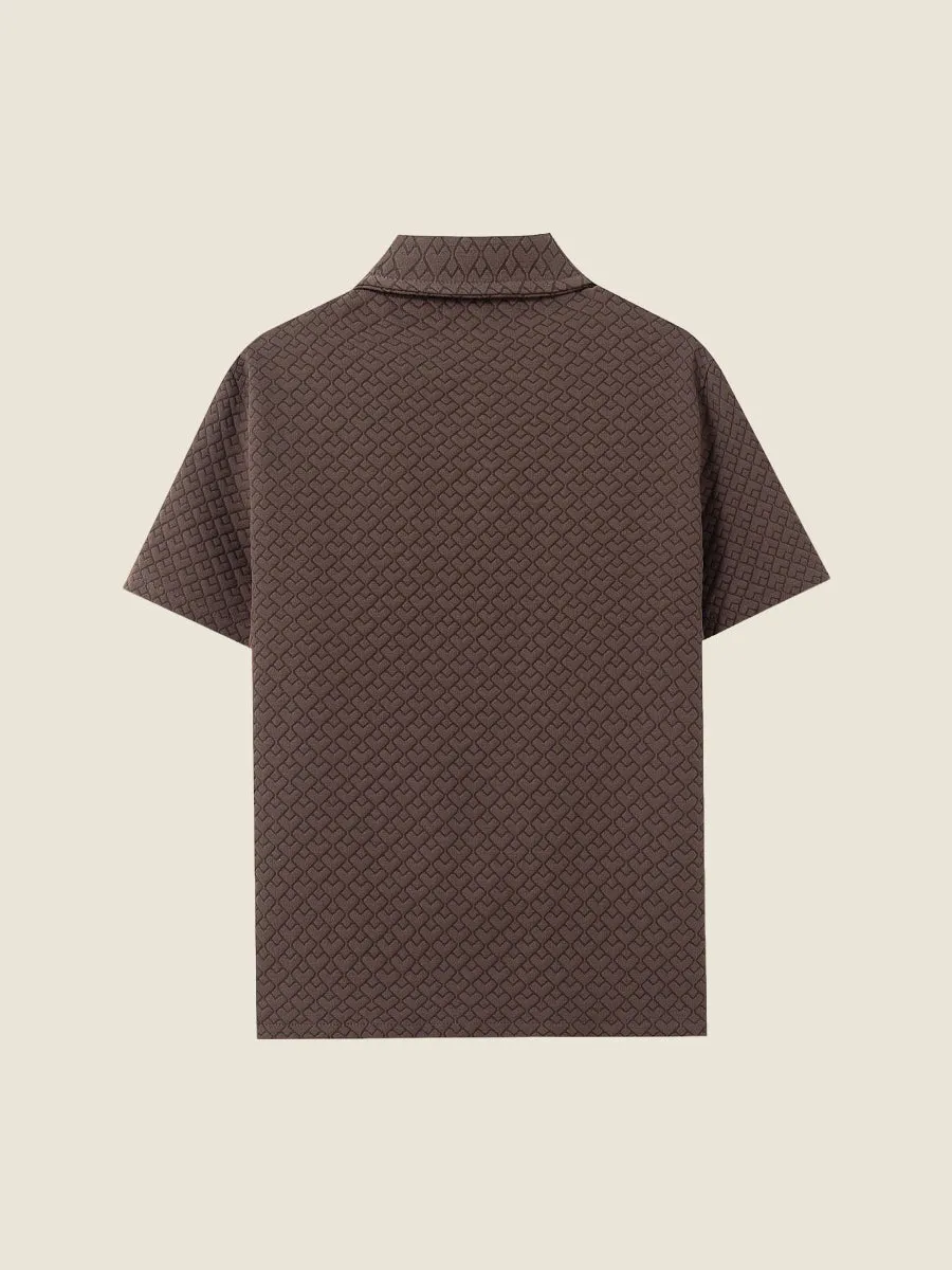 Embossed Jacquard Short Sleeve Shirt