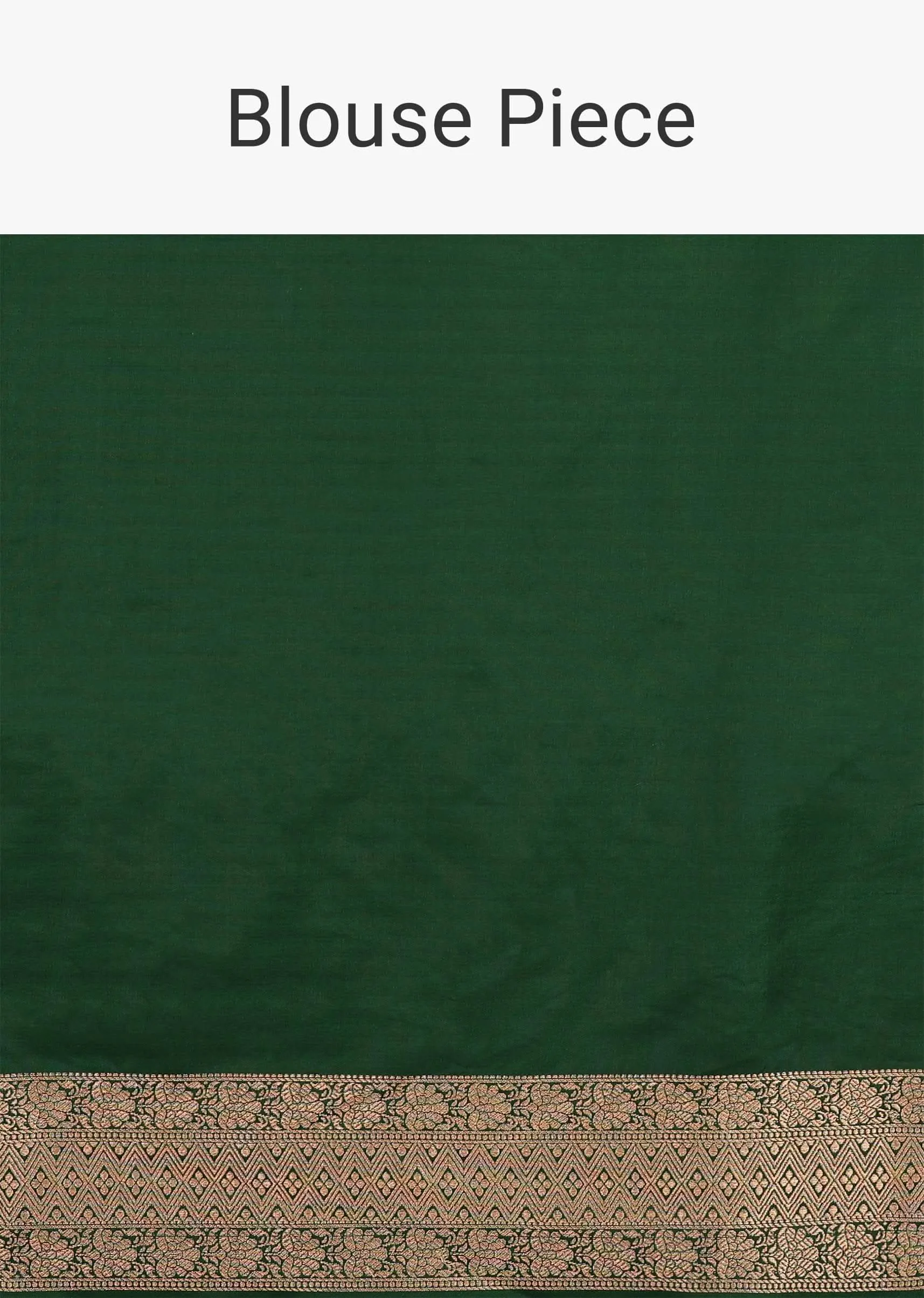 Emerald Green Saree In Pure Banarasi Silk With Upada Zari Weave Floral Jaal Work