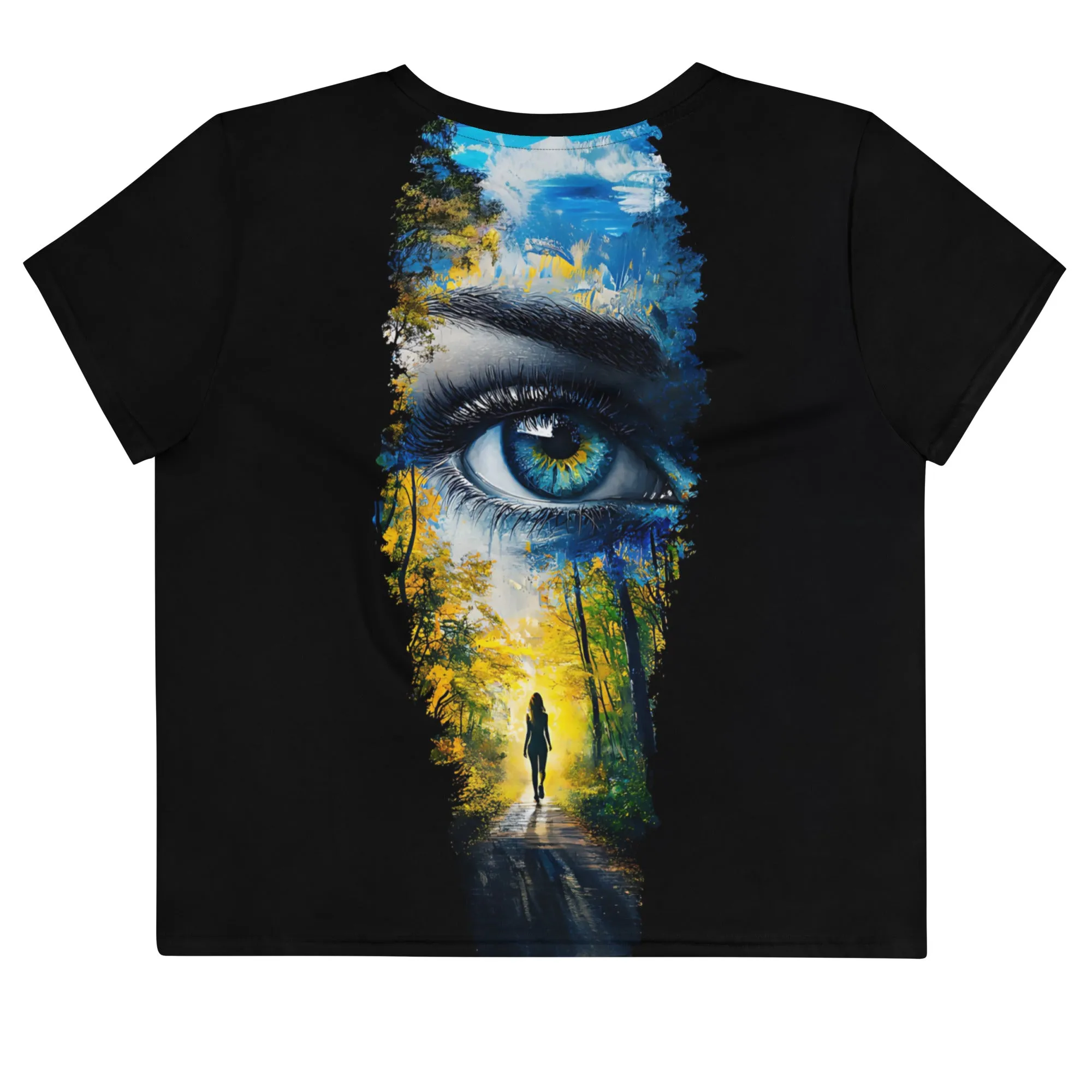 Empowered Path All-Over Print Crop Tee