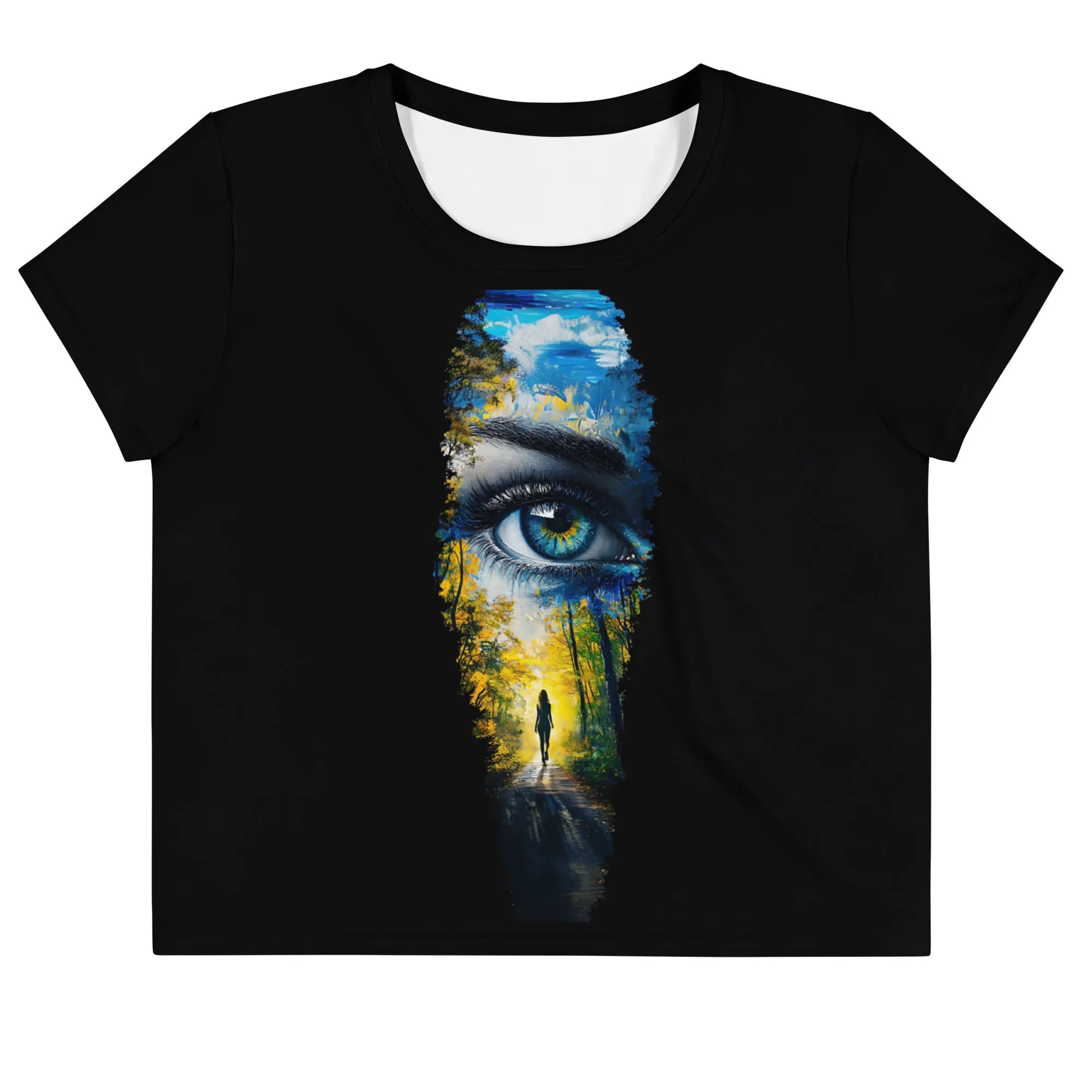 Empowered Path All-Over Print Crop Tee