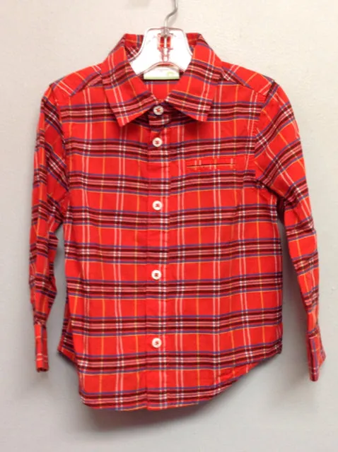 first impressions Size 24M Red Plaid Cotton Infant Boys Shirts & Polos