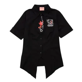 Gloomy Bear Button Up Shirt & Tie [BLACK]