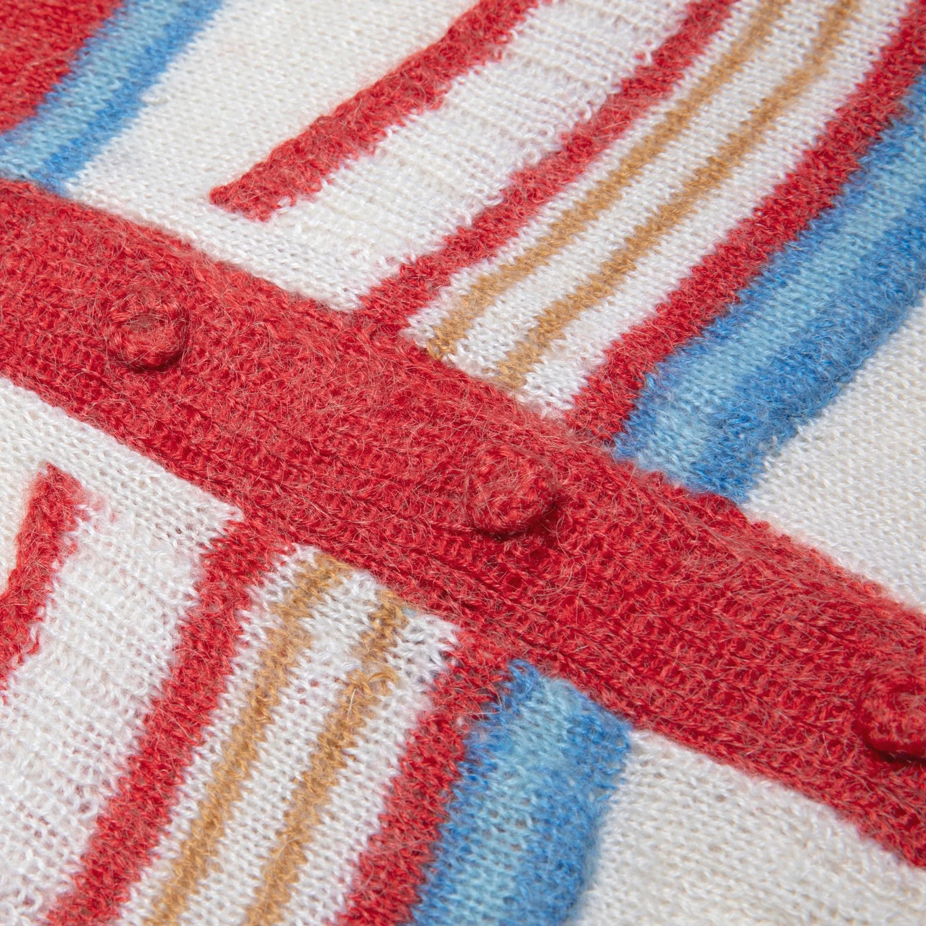 Homespun Stranded Mohair Yarn Cardigan