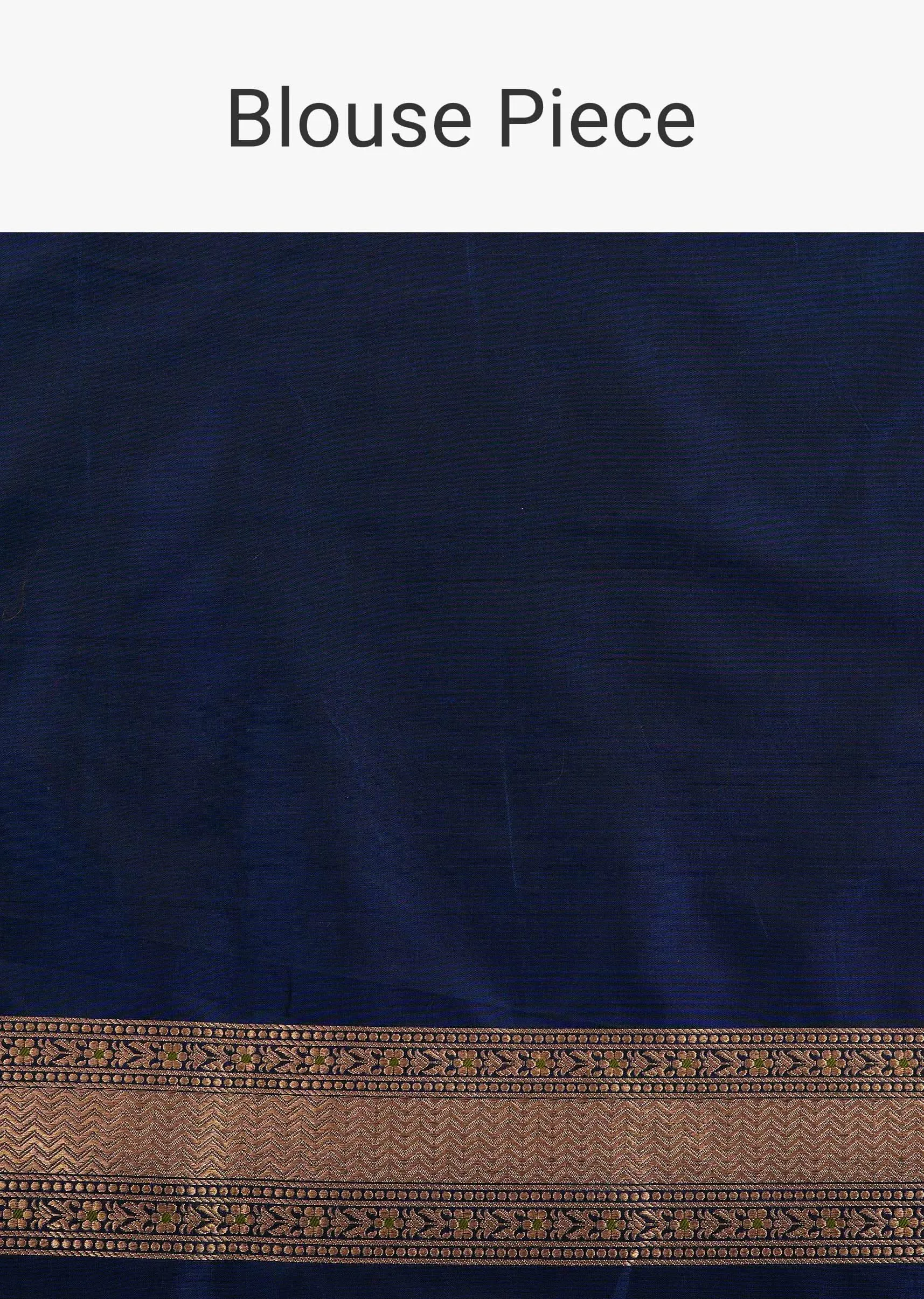 Indigo Blue Saree In Uppada Silk With Meenakari Butti Work And Unstitched Blouse
