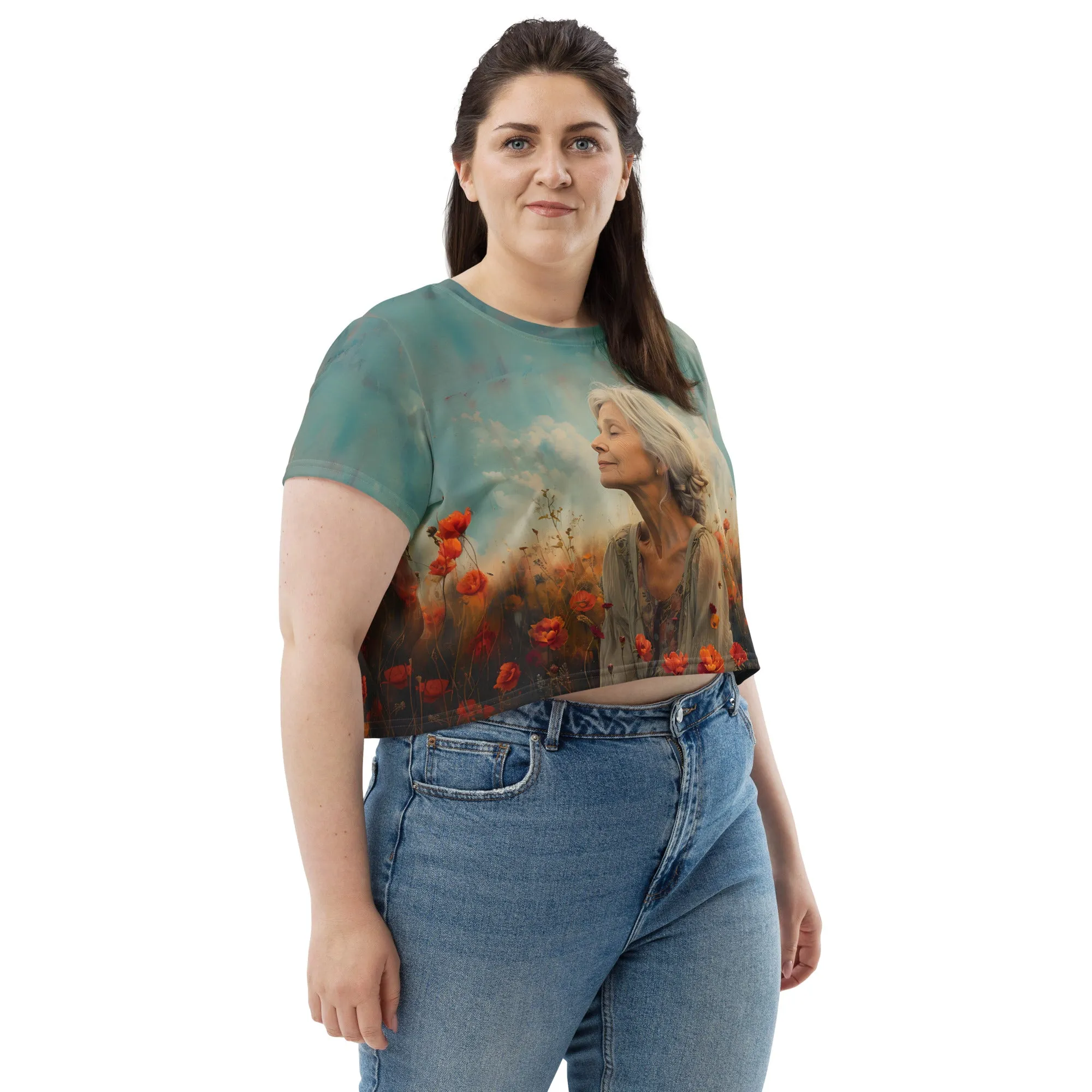 Inner Serenity All-Over Print Crop Tee