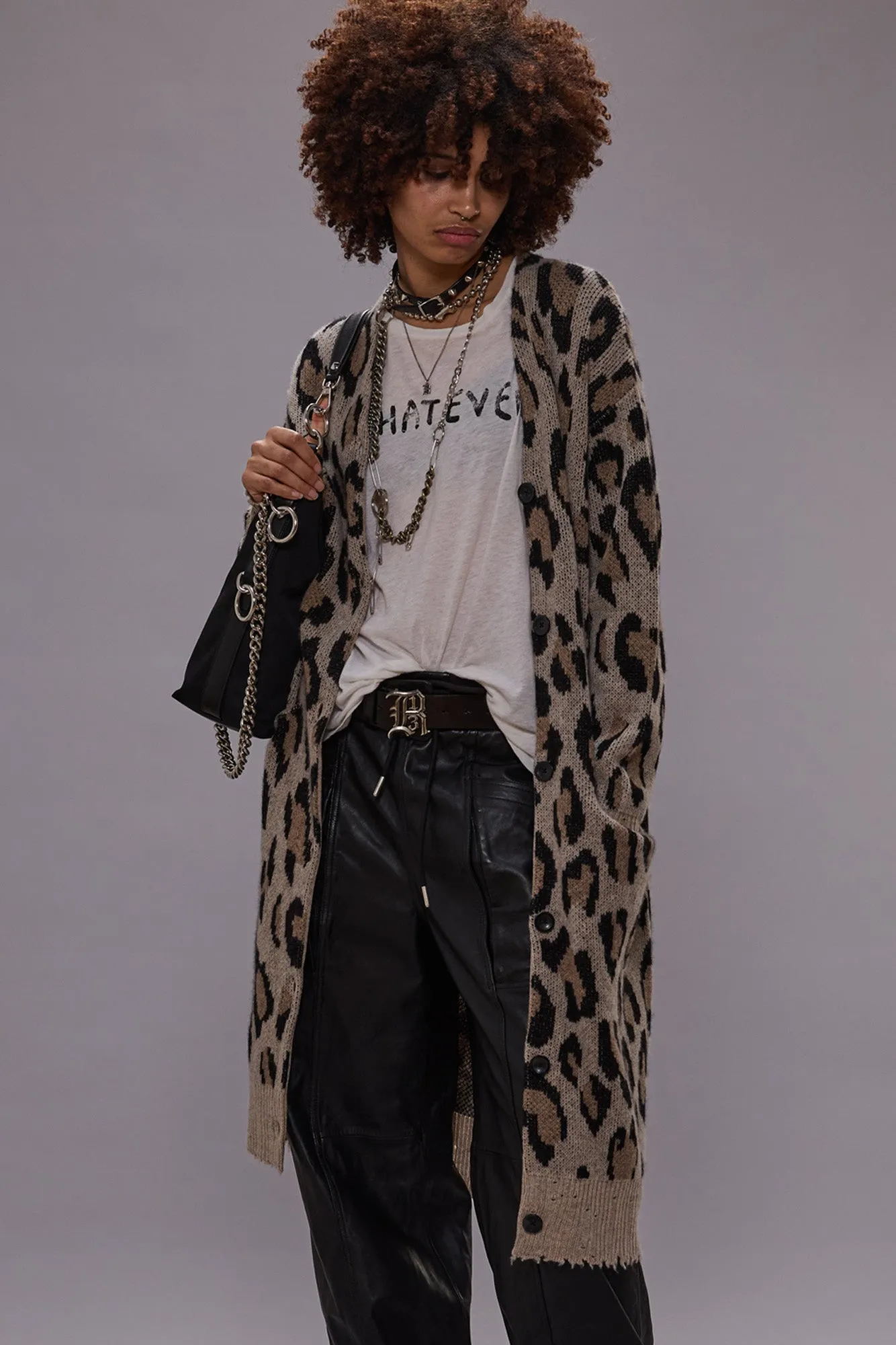 LONG CARDIGAN - LEOPARD