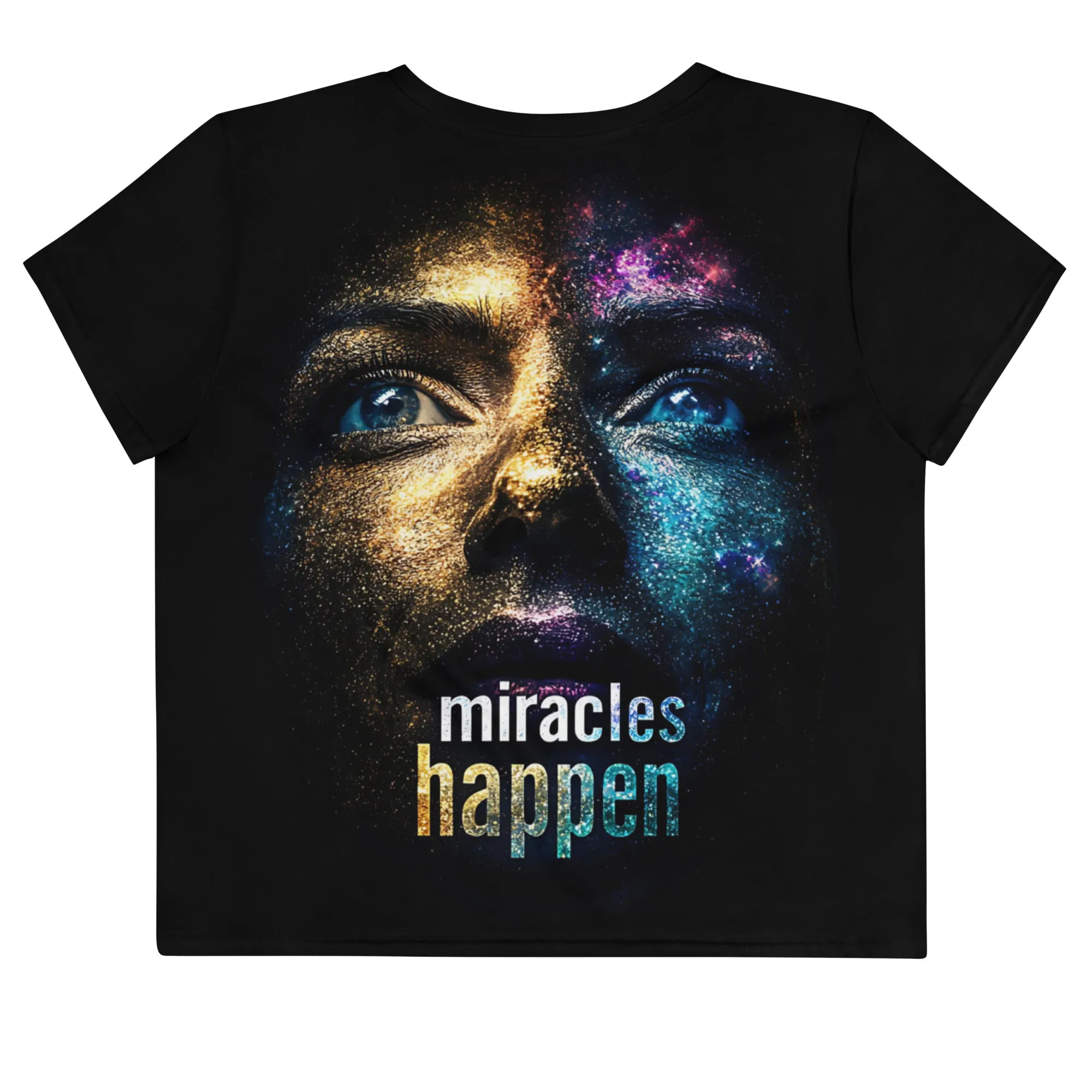 Miracles Happen Edition 1 All-Over Print Crop Tee