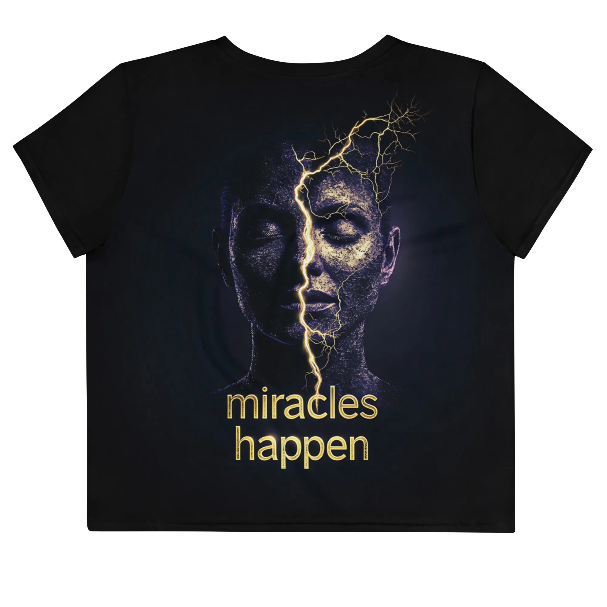 Miracles Happen Edition 2 All-Over Print Crop Tee
