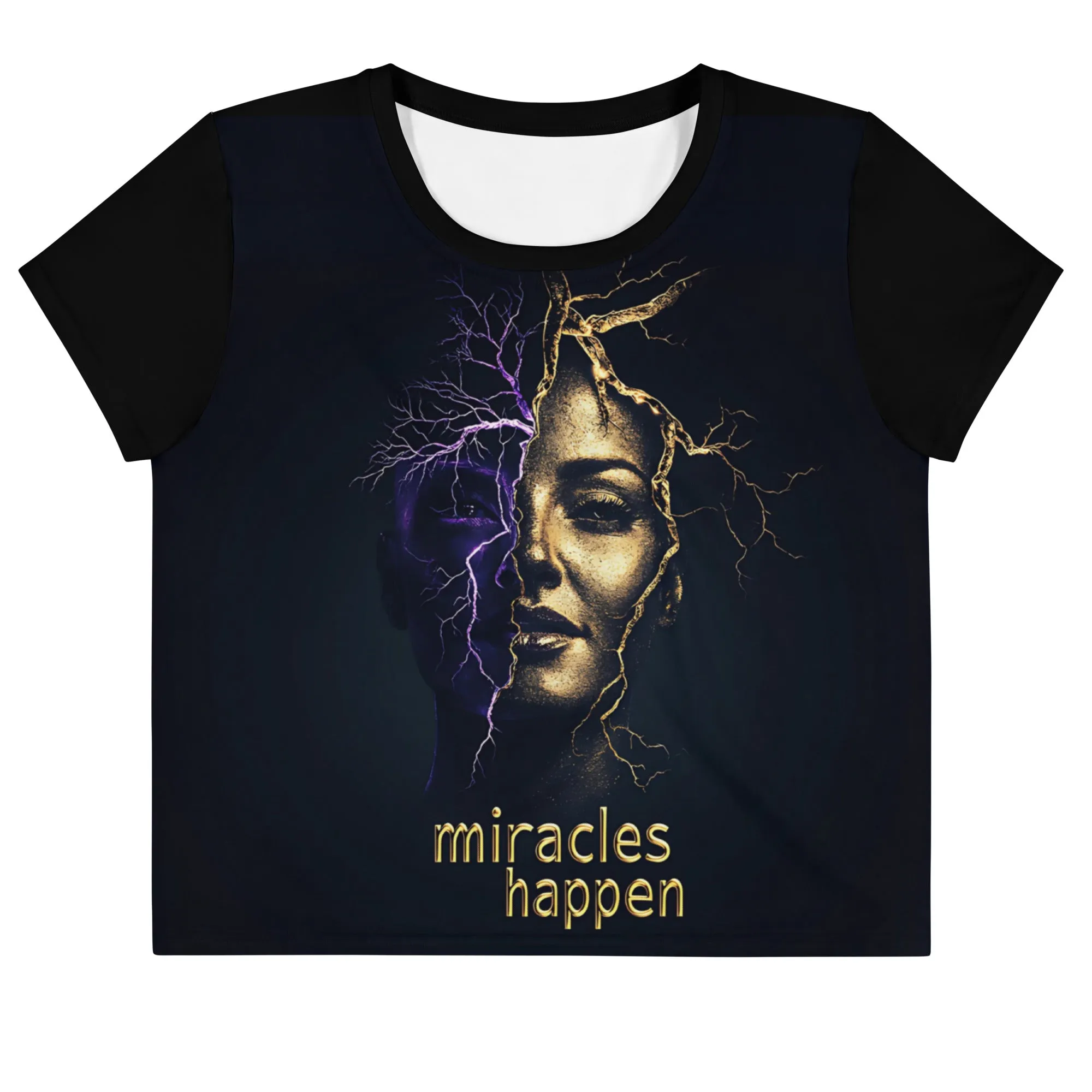 Miracles Happen Edition 2 All-Over Print Crop Tee