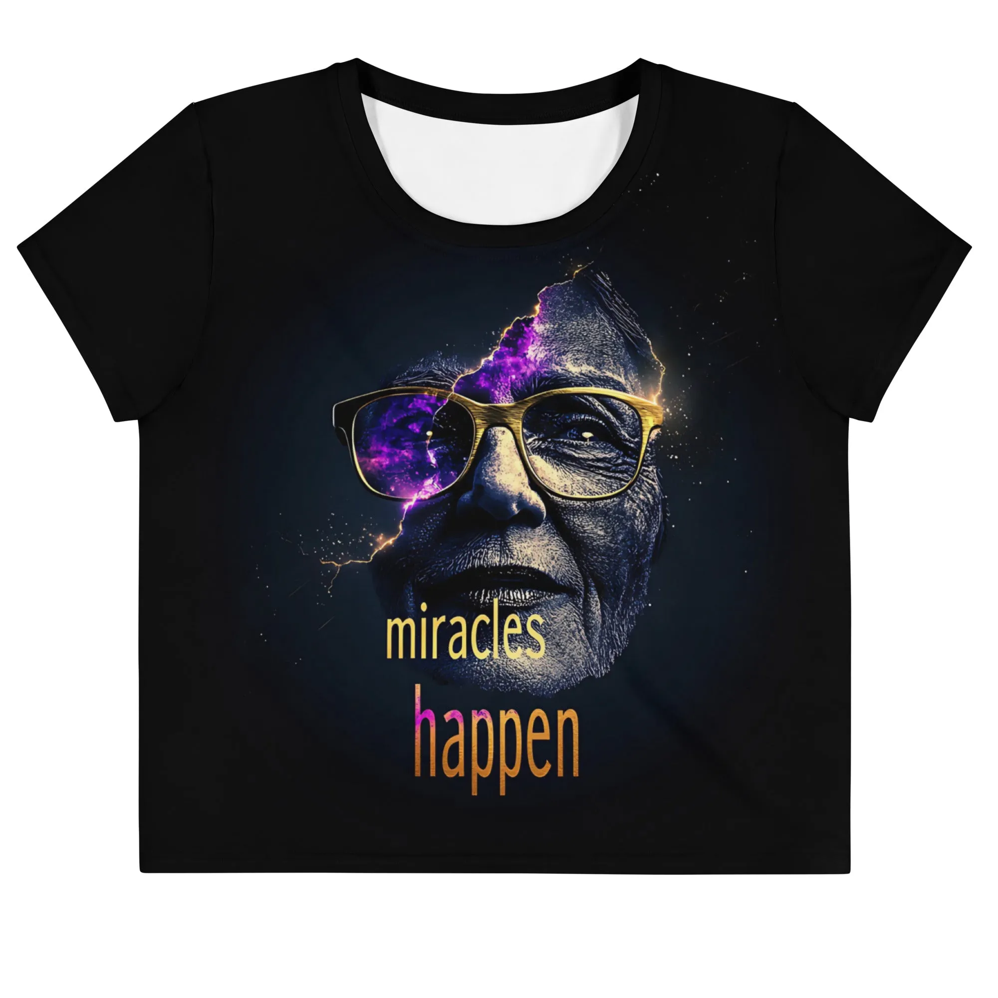Miracles Happen Edition 4 All-Over Print Crop Tee