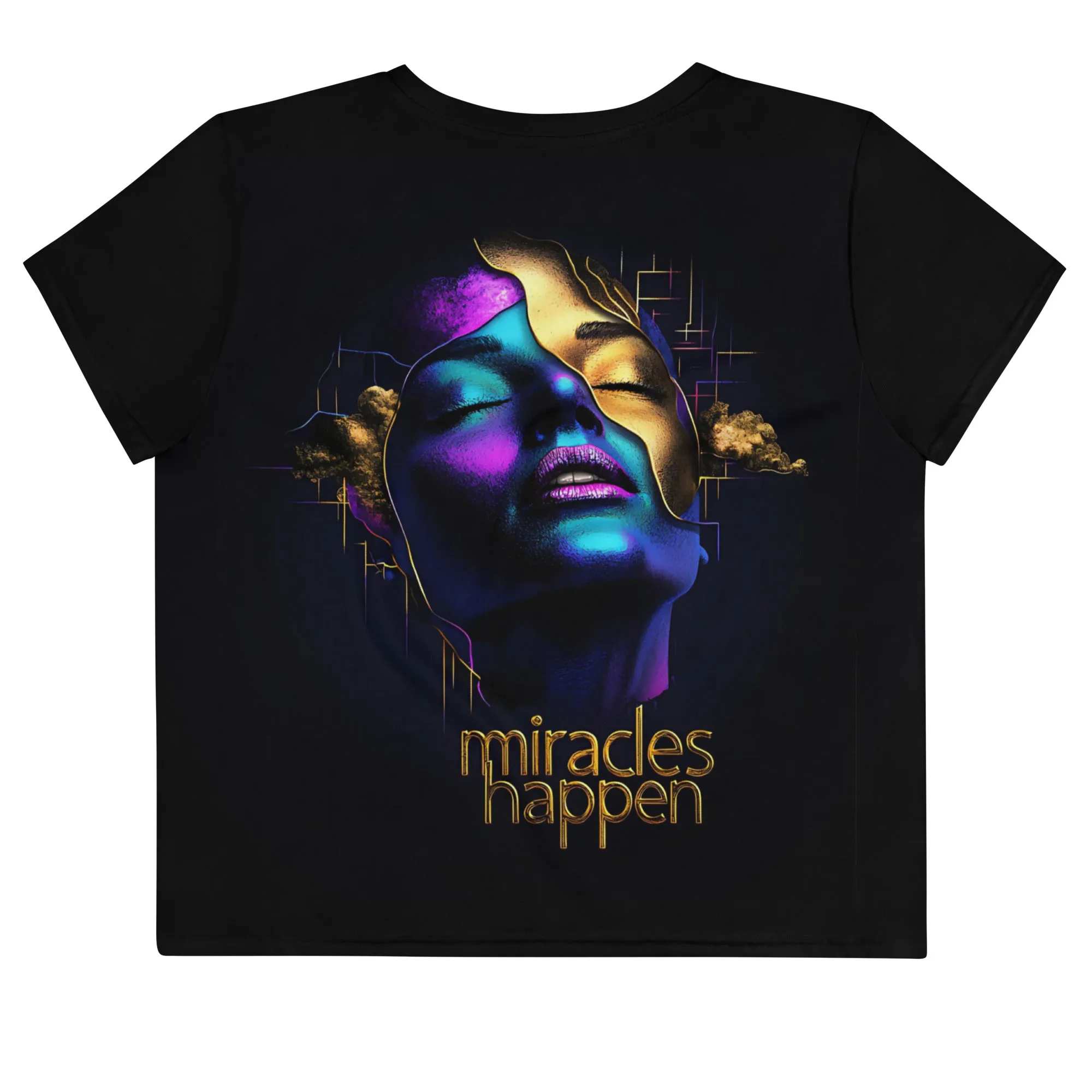 Miracles Happen Edition 5 All-Over Print Crop Tee