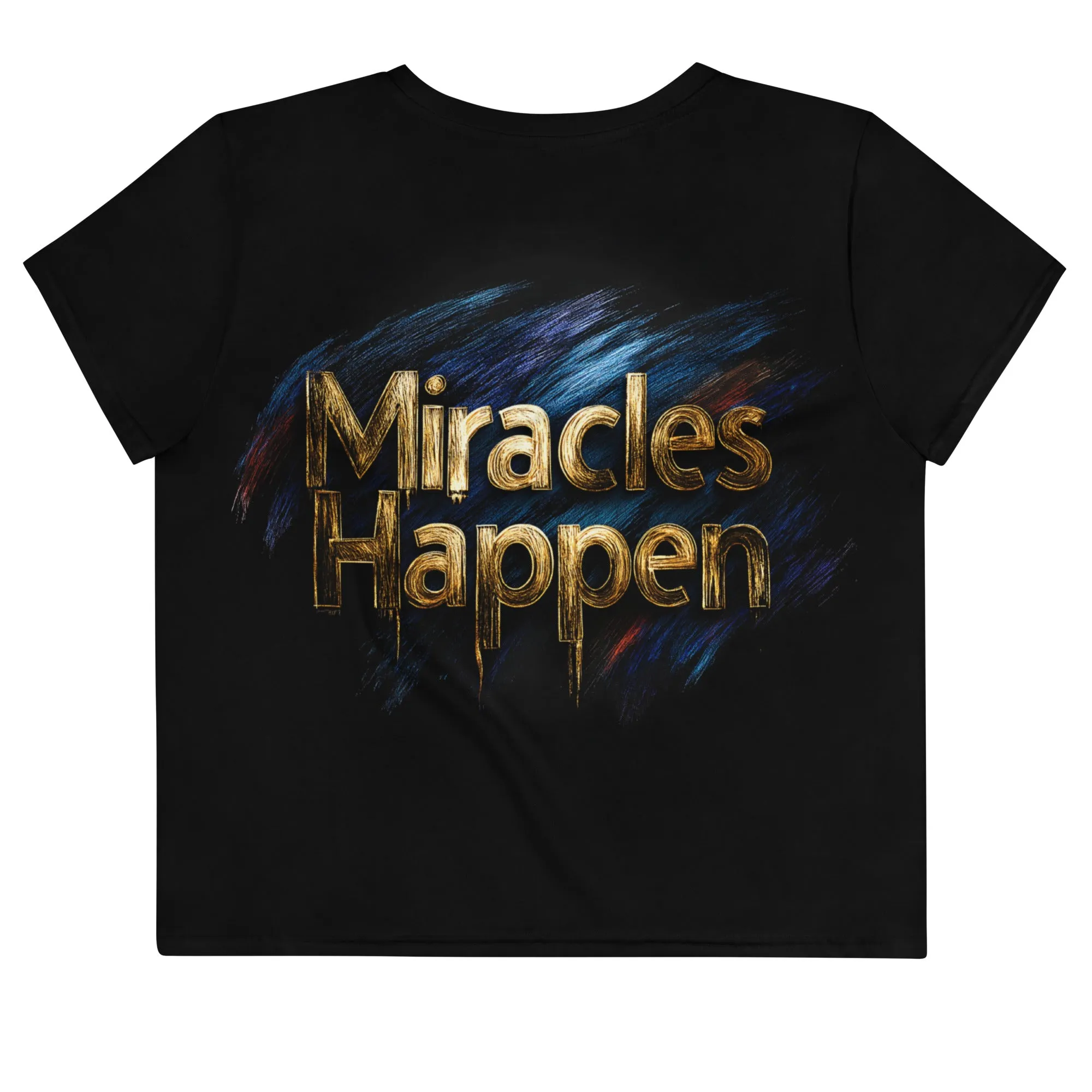 Miracles Happen: Infinite Possibilities All-Over Print Crop Tee