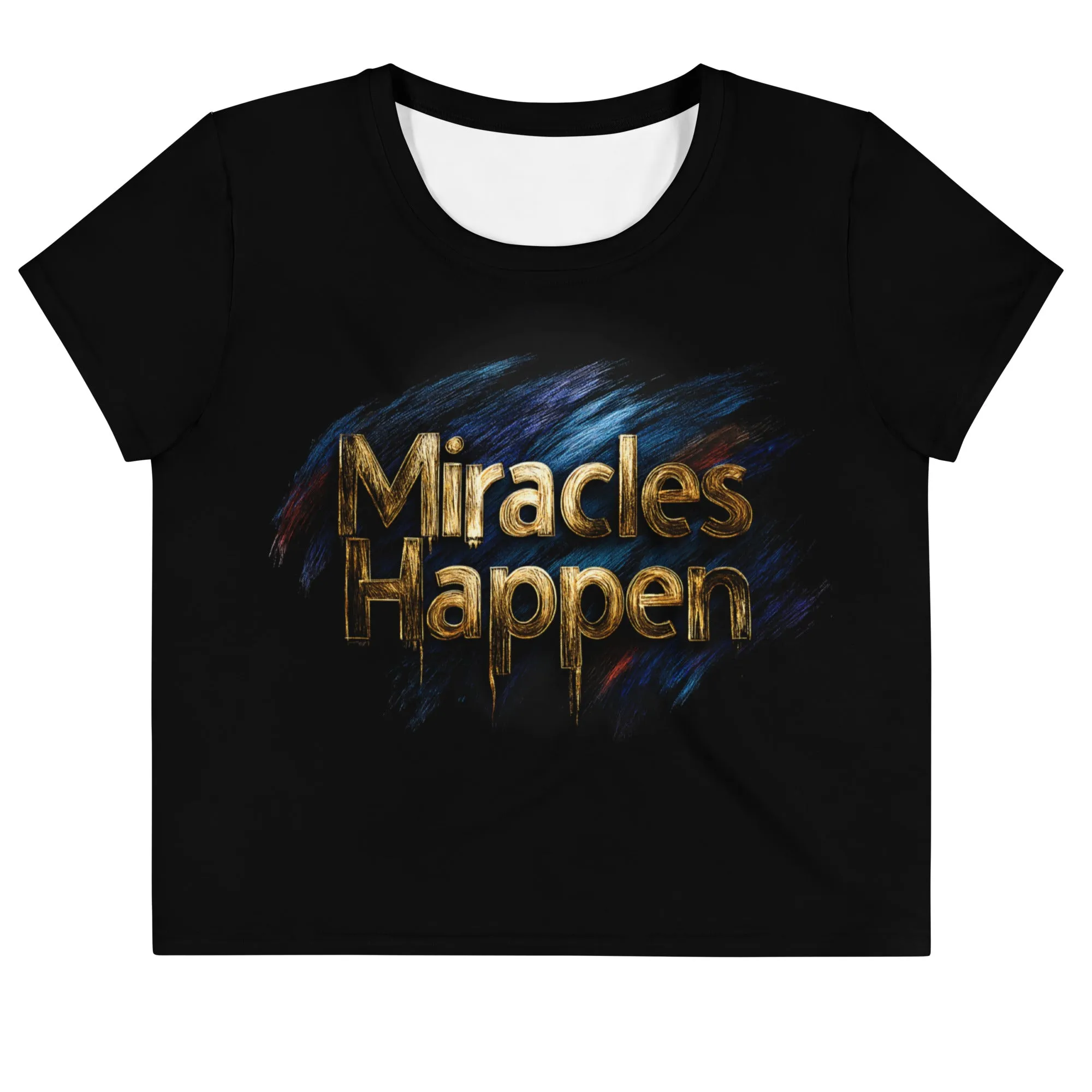 Miracles Happen: Infinite Possibilities All-Over Print Crop Tee