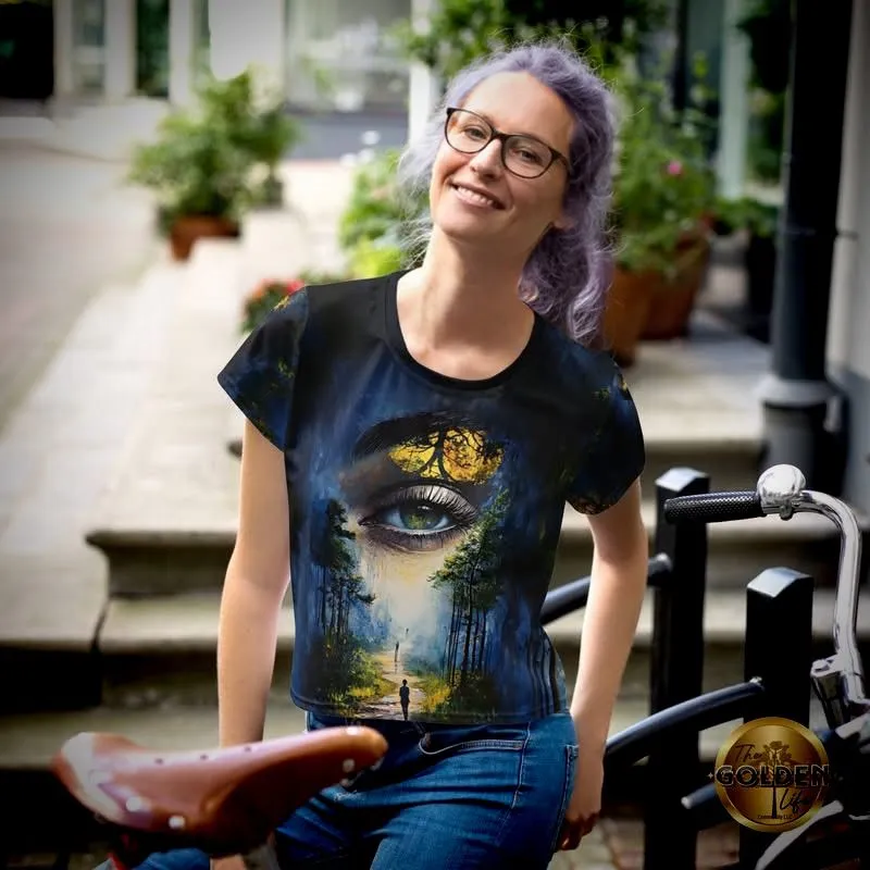 My Golden Path All-Over Print Crop Tee