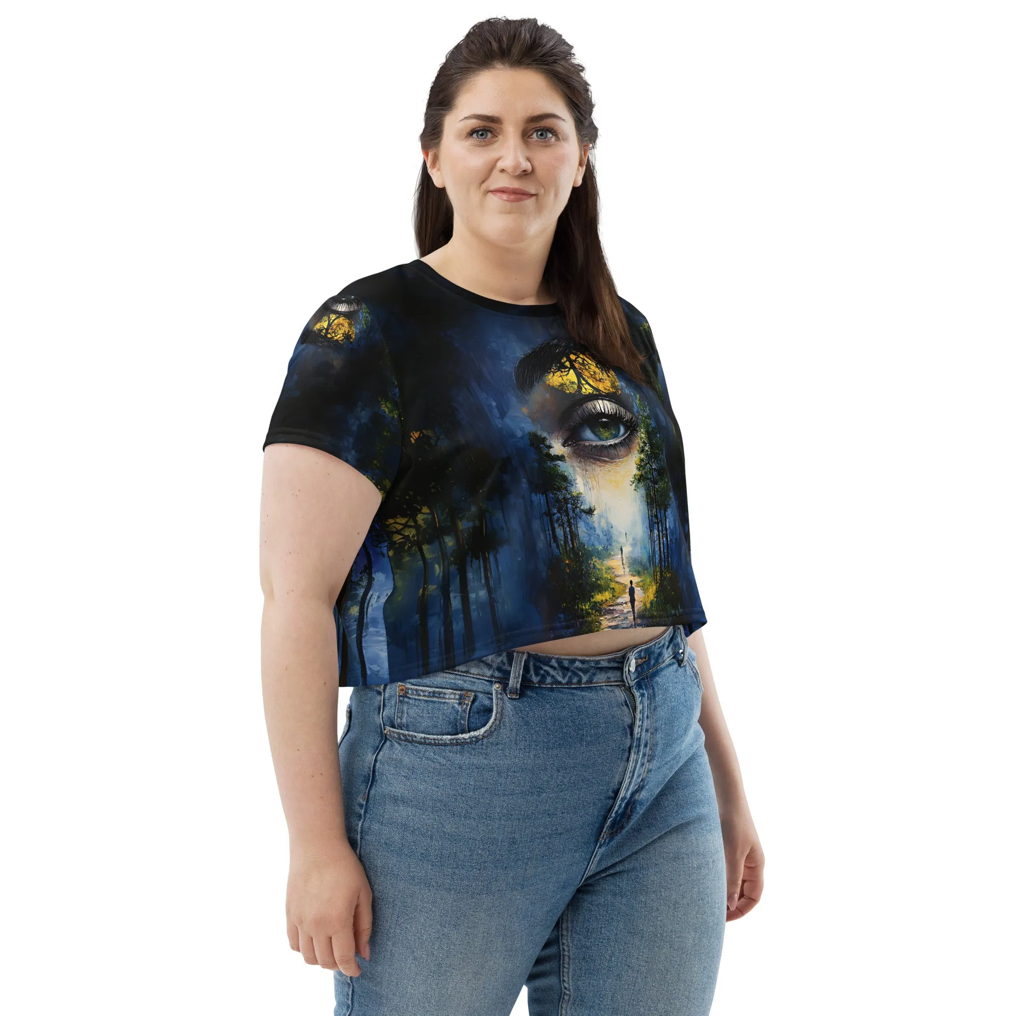 My Golden Path All-Over Print Crop Tee
