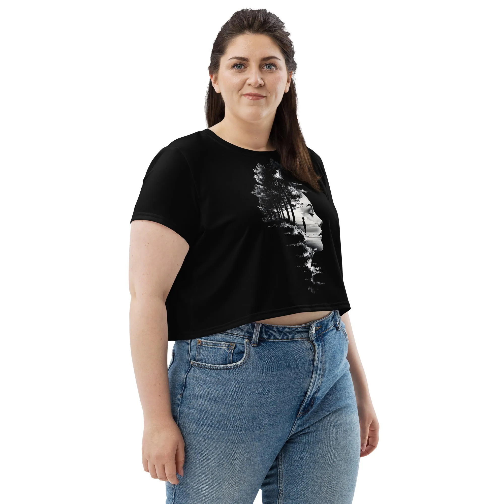 Nature Soul All-Over Print Crop Tee