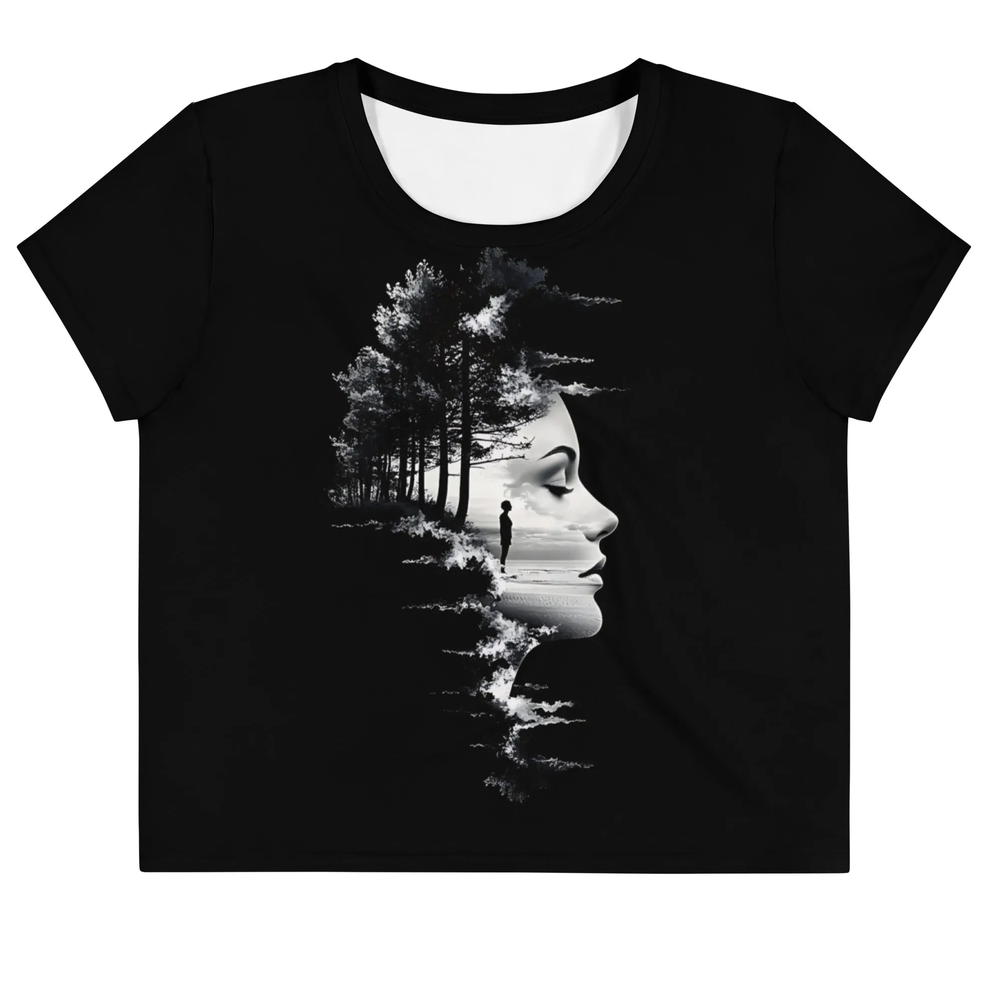 Nature Soul All-Over Print Crop Tee