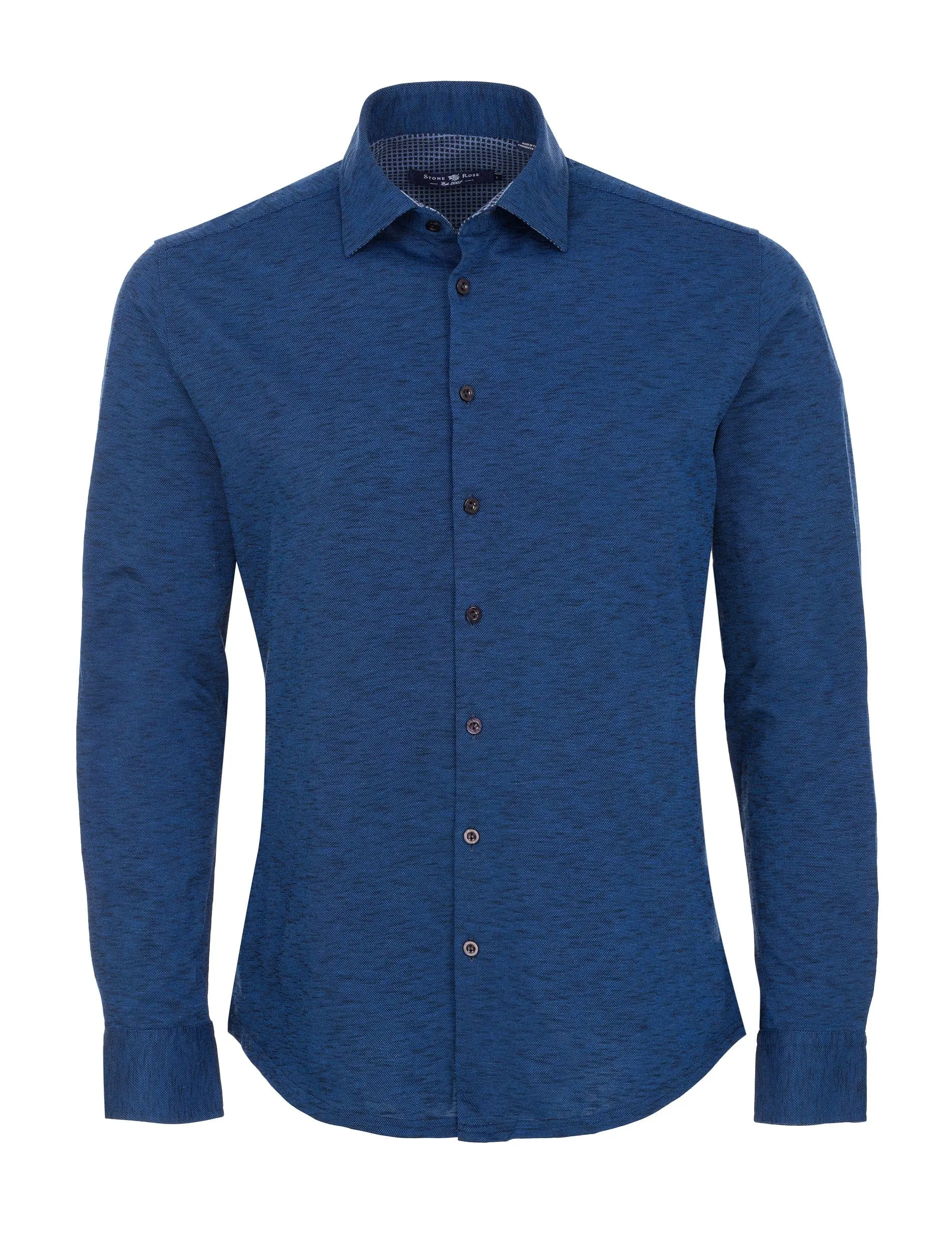 Navy Flame Knit Long Sleeve Shirt