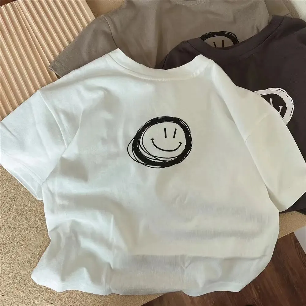 Oversized Cotton Happy Tee