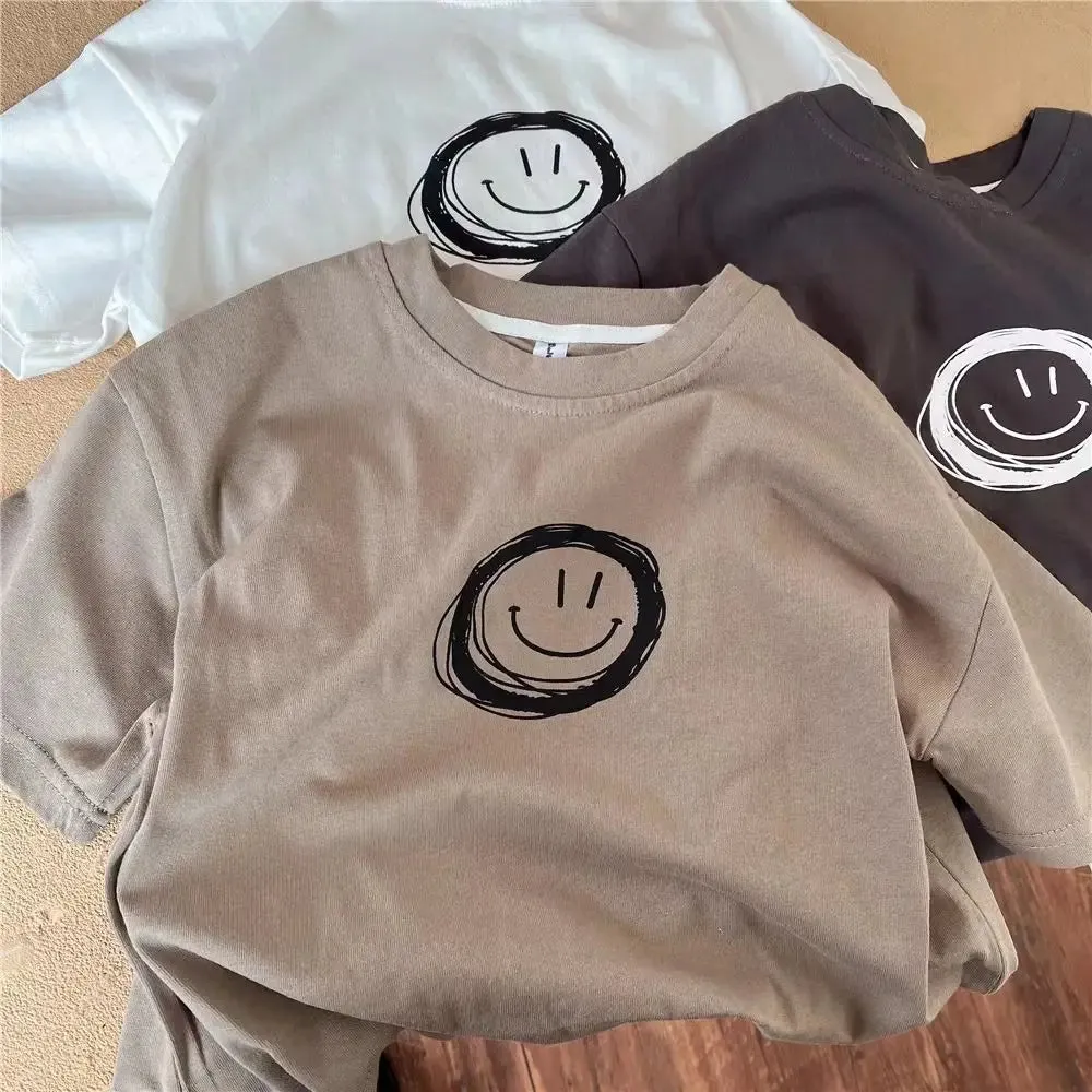 Oversized Cotton Happy Tee
