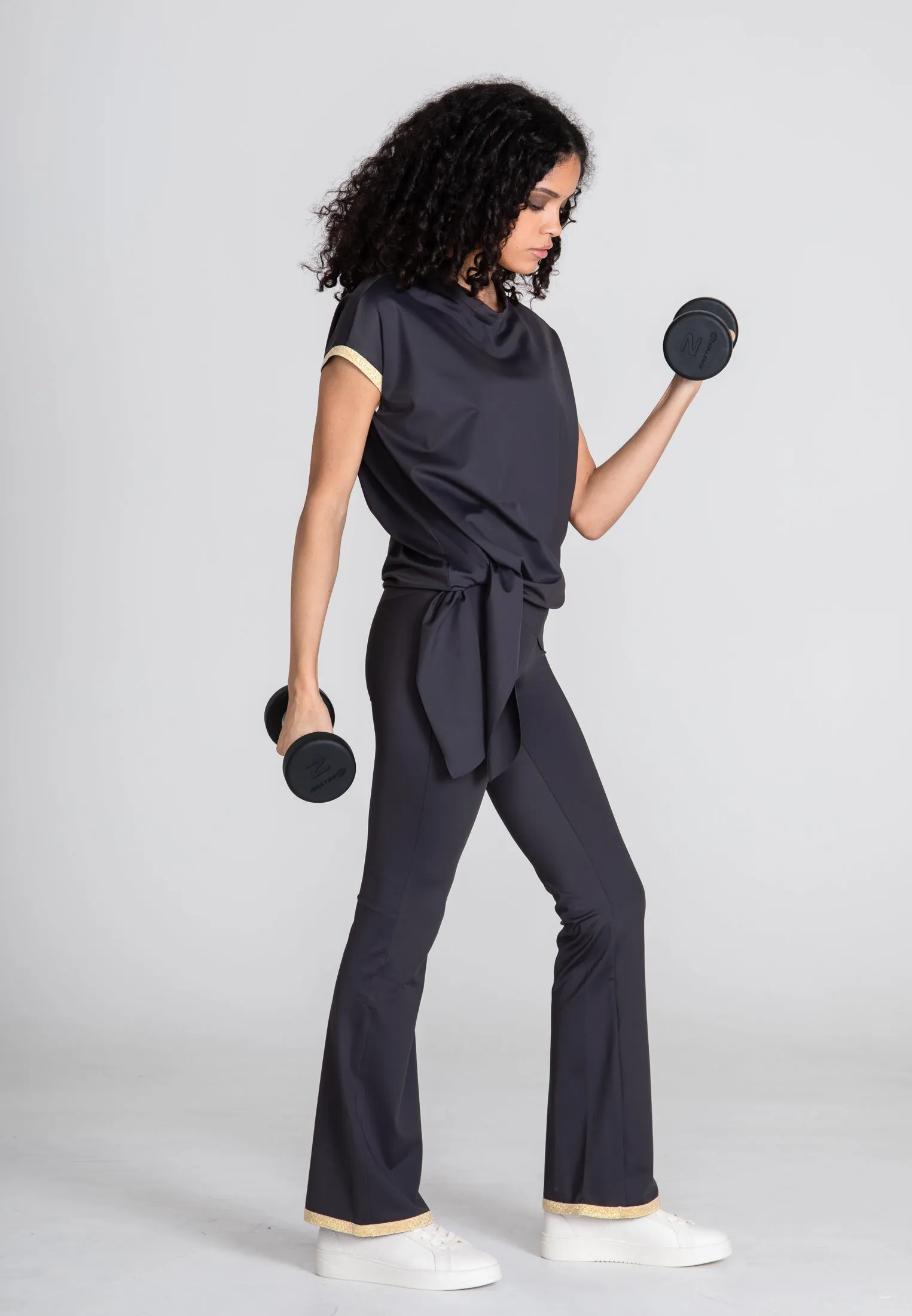 Queen Knot Sport Top Gold - Caviar