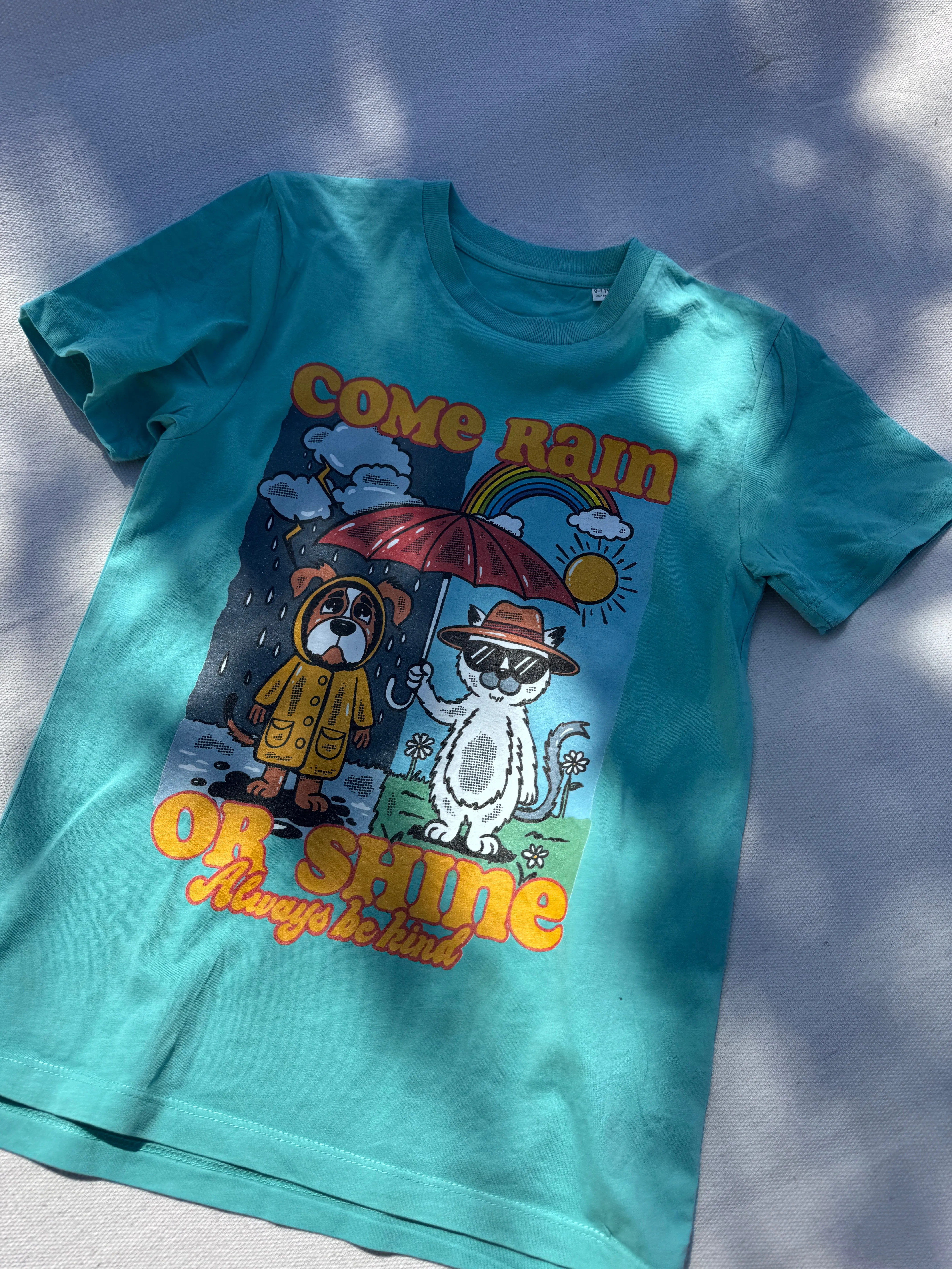 Rain or shine organic T-shirt (adults and kids)