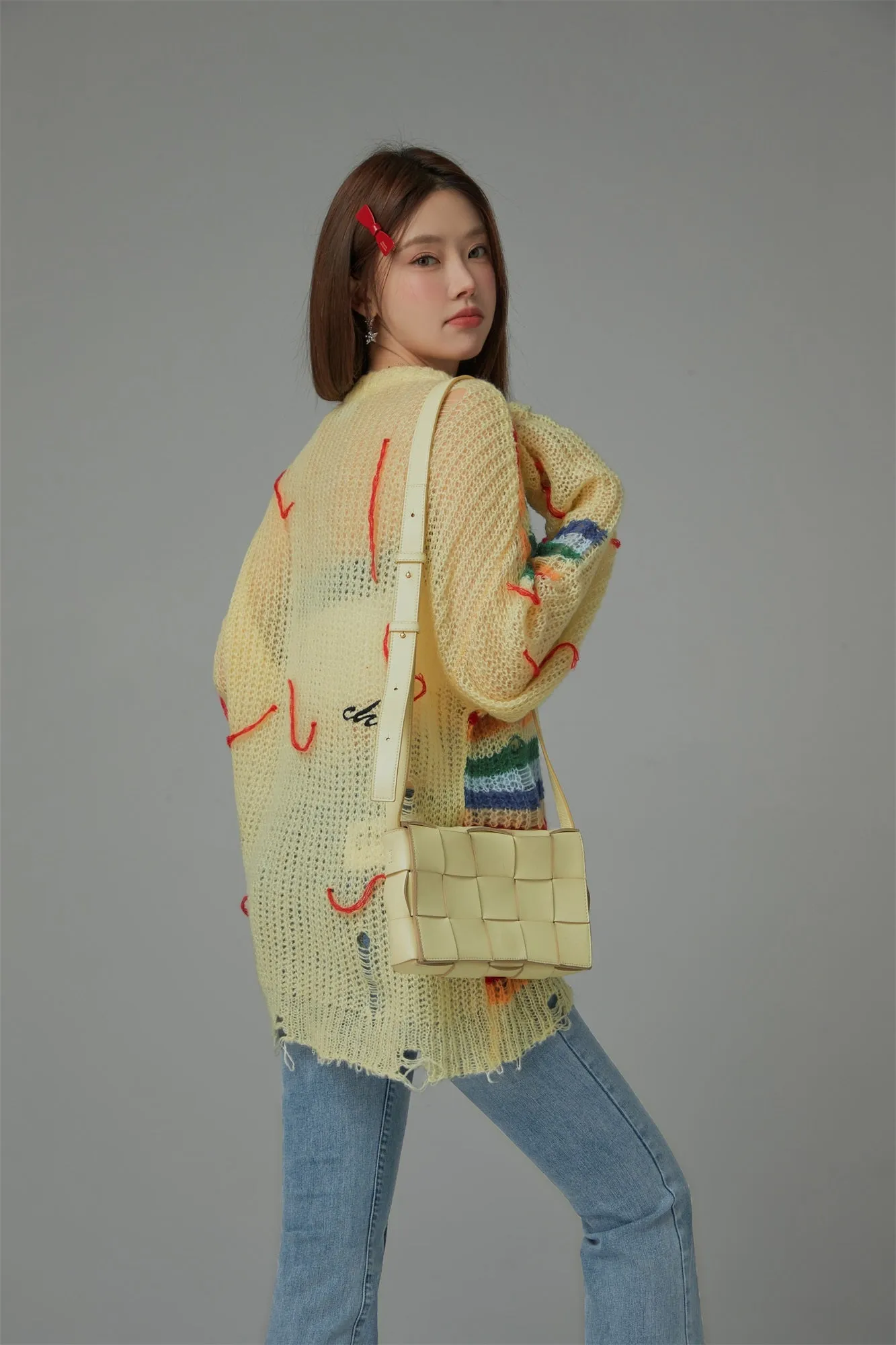 Rainbow Stripe Knit Sweater