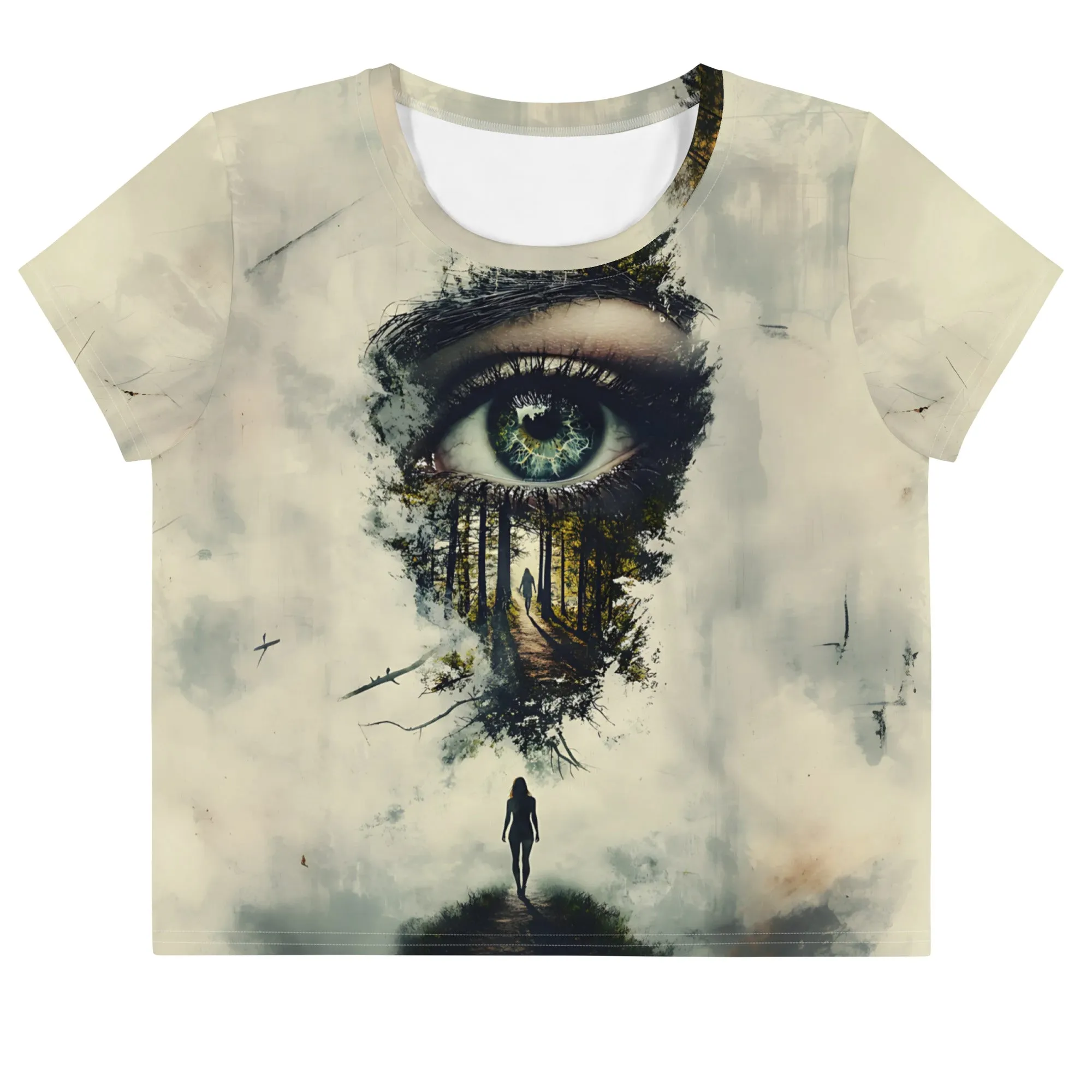 Serene Vision All-Over Print Crop Tee