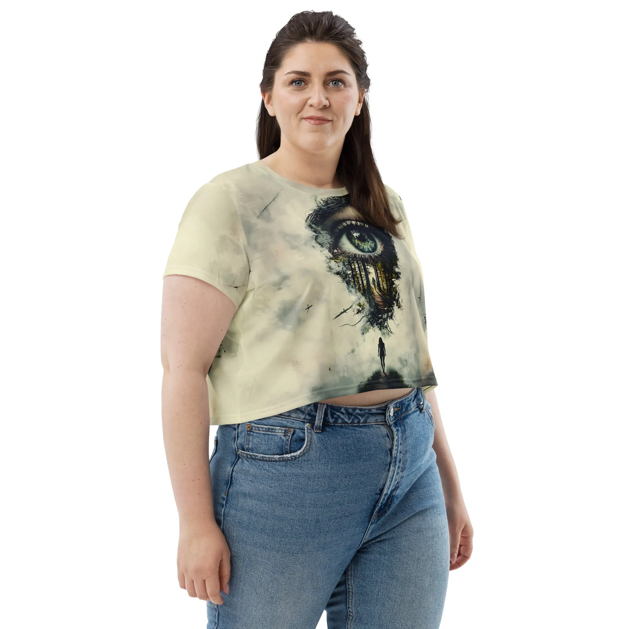 Serene Vision All-Over Print Crop Tee
